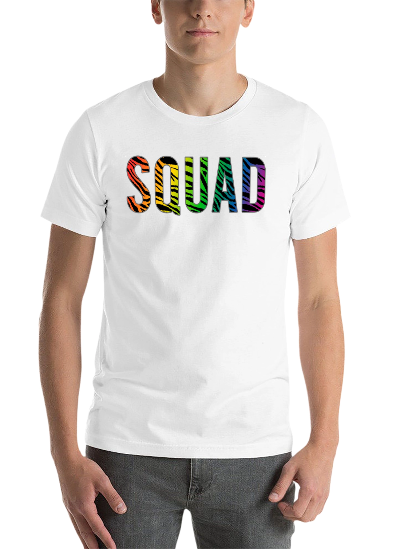 Black Squad Zebra Rainbow Graphic Tee view 14