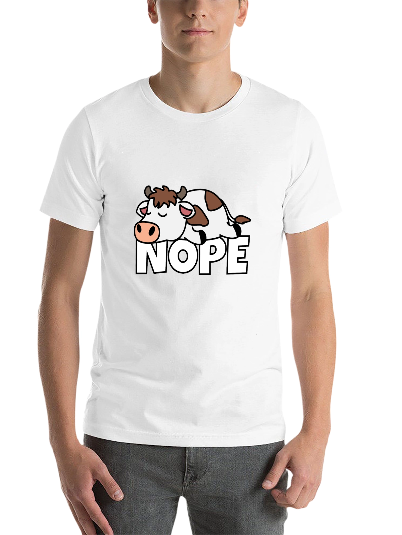 Black Nope Cow T-Shirt - Lazy Day Style view 14