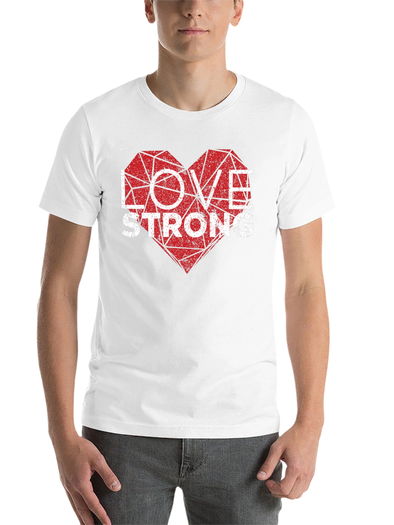 Love Strong Graphic Tee - Men's Black T-Shirt - 14