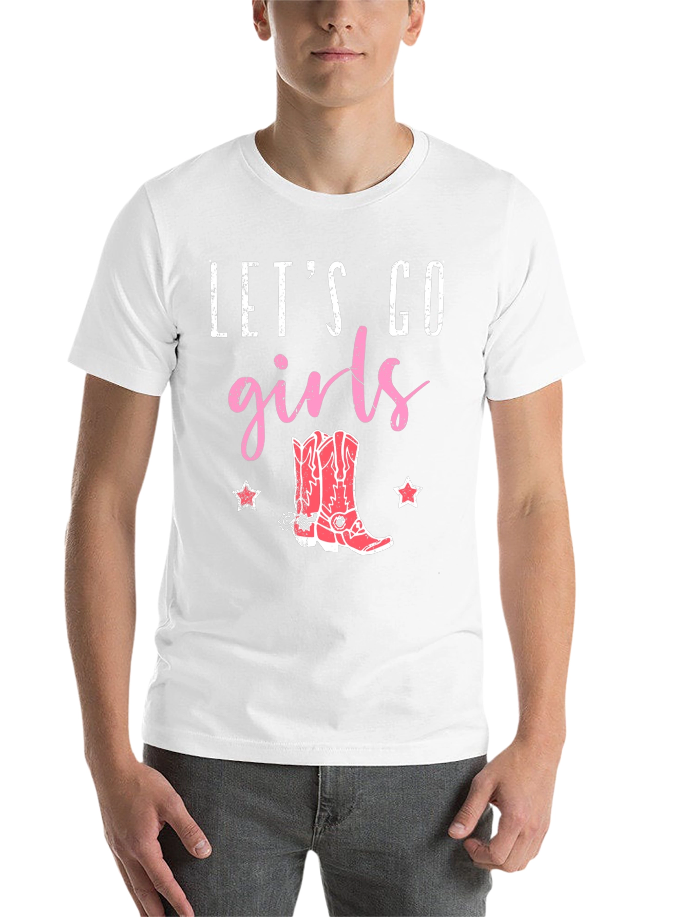 Black Let's Go Girls Cowboy Boot Graphic Tee view 14