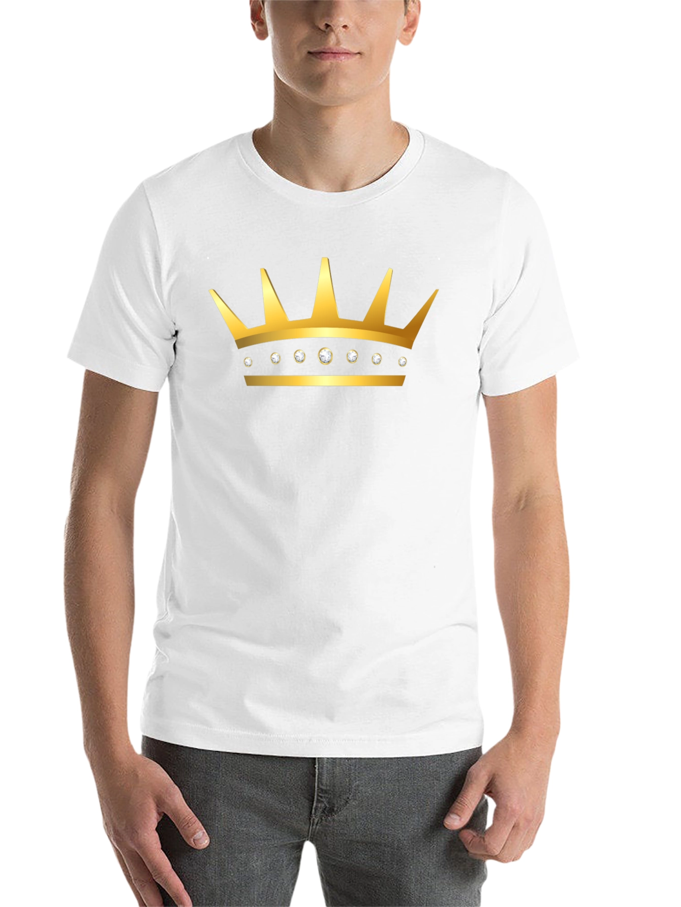 Black Gold Crown Graphic T-Shirt - Stylish Men's Tee view 14