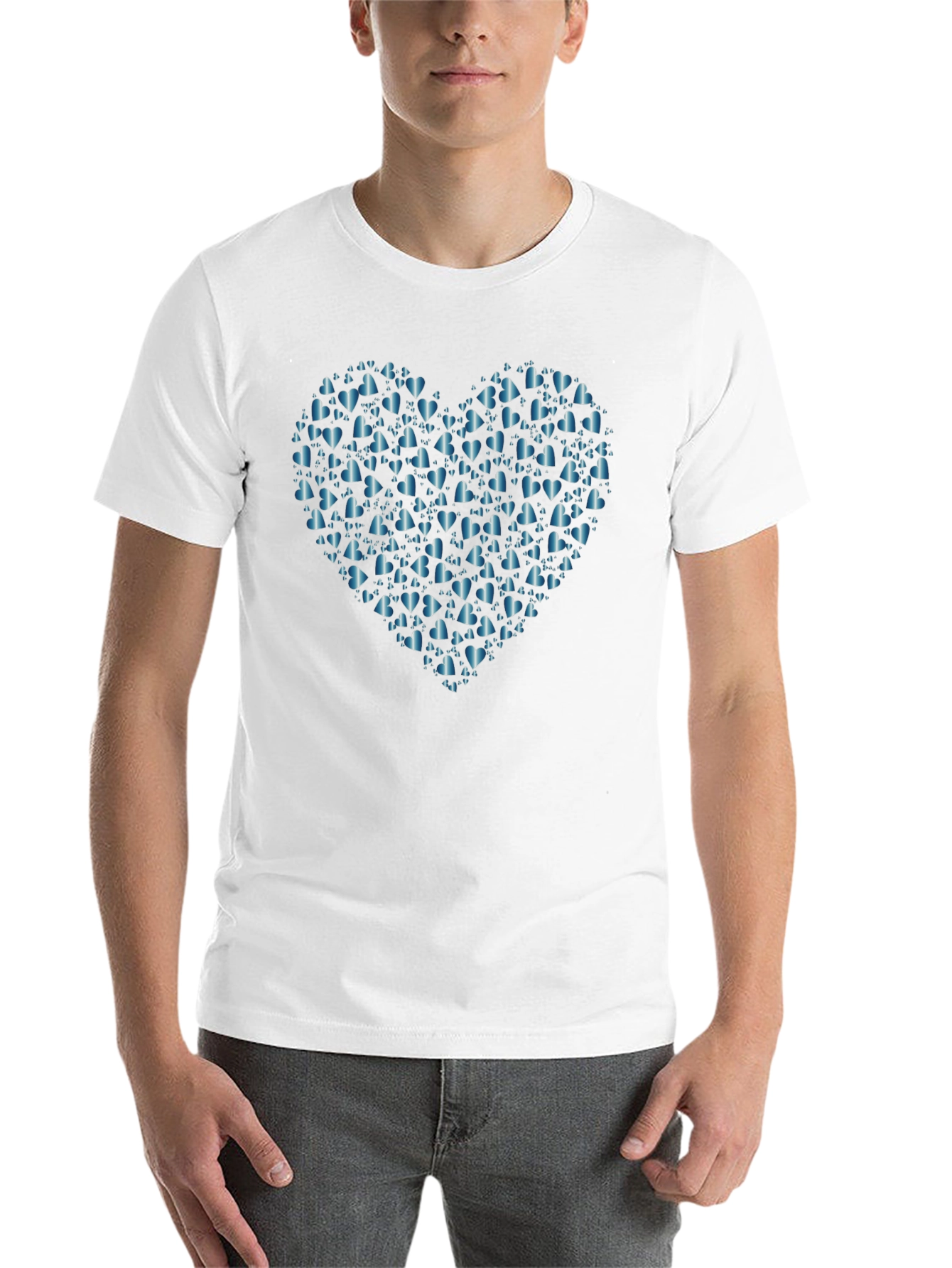 Black Heart of Hearts Tee - Black Cotton Casual Wear view 14