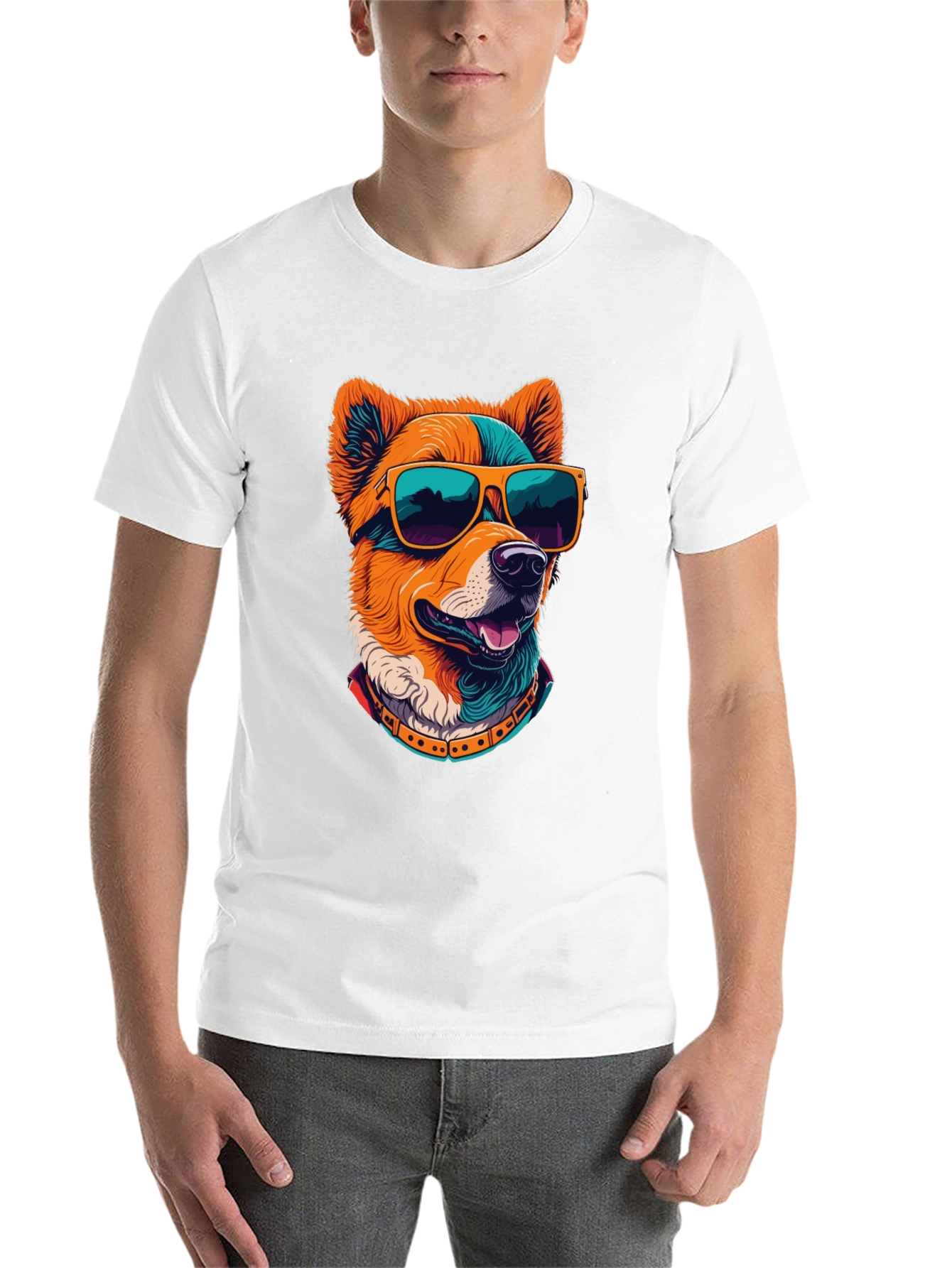 Cool Dog Graphic Tee - Black T-Shirt - 14