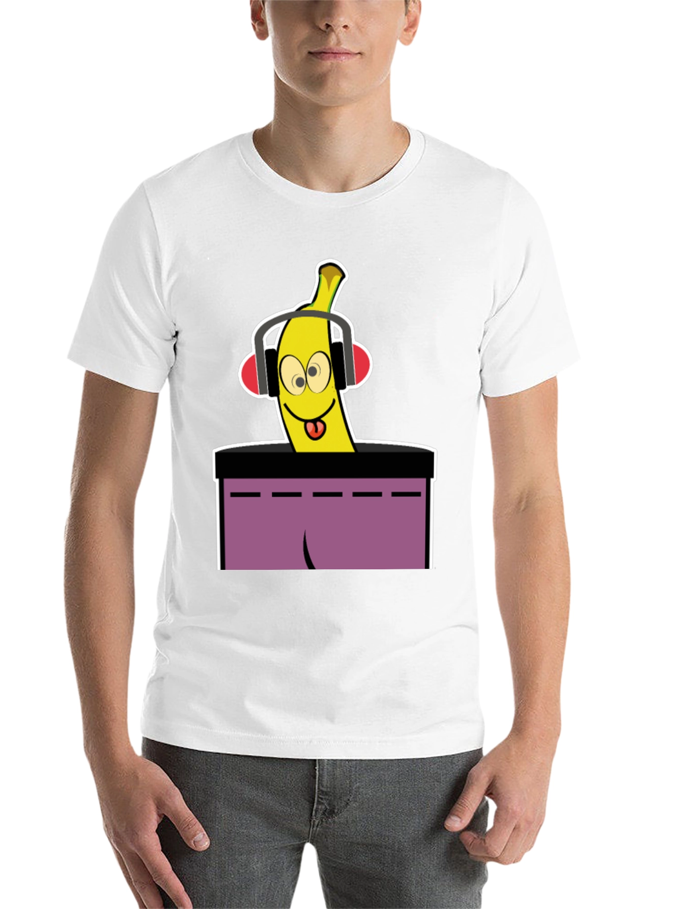 Black DJ Banana T-Shirt - Quirky Graphic Tee view 14
