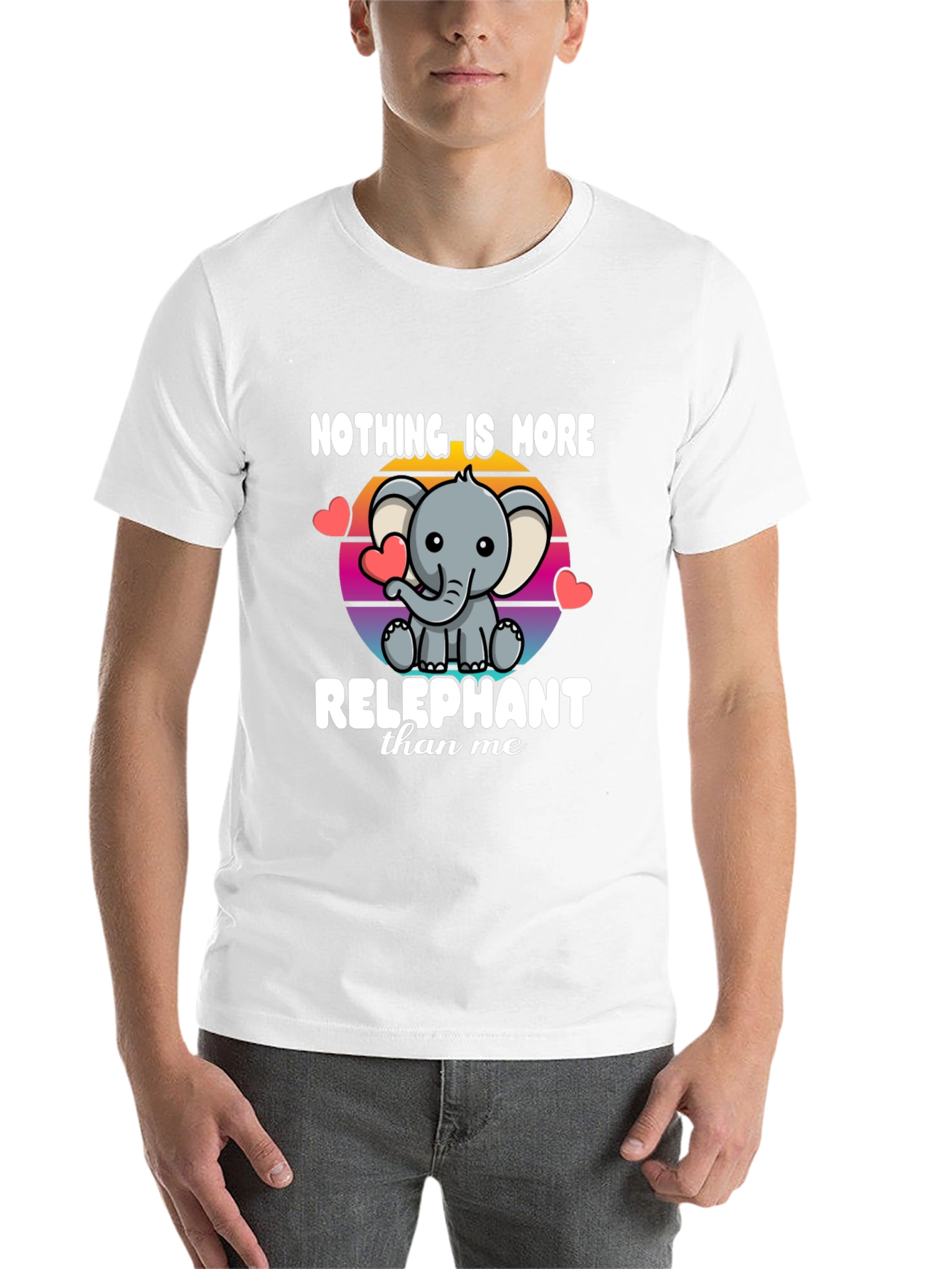 Black Relephant T-Shirt - Cute Elephant Design view 14