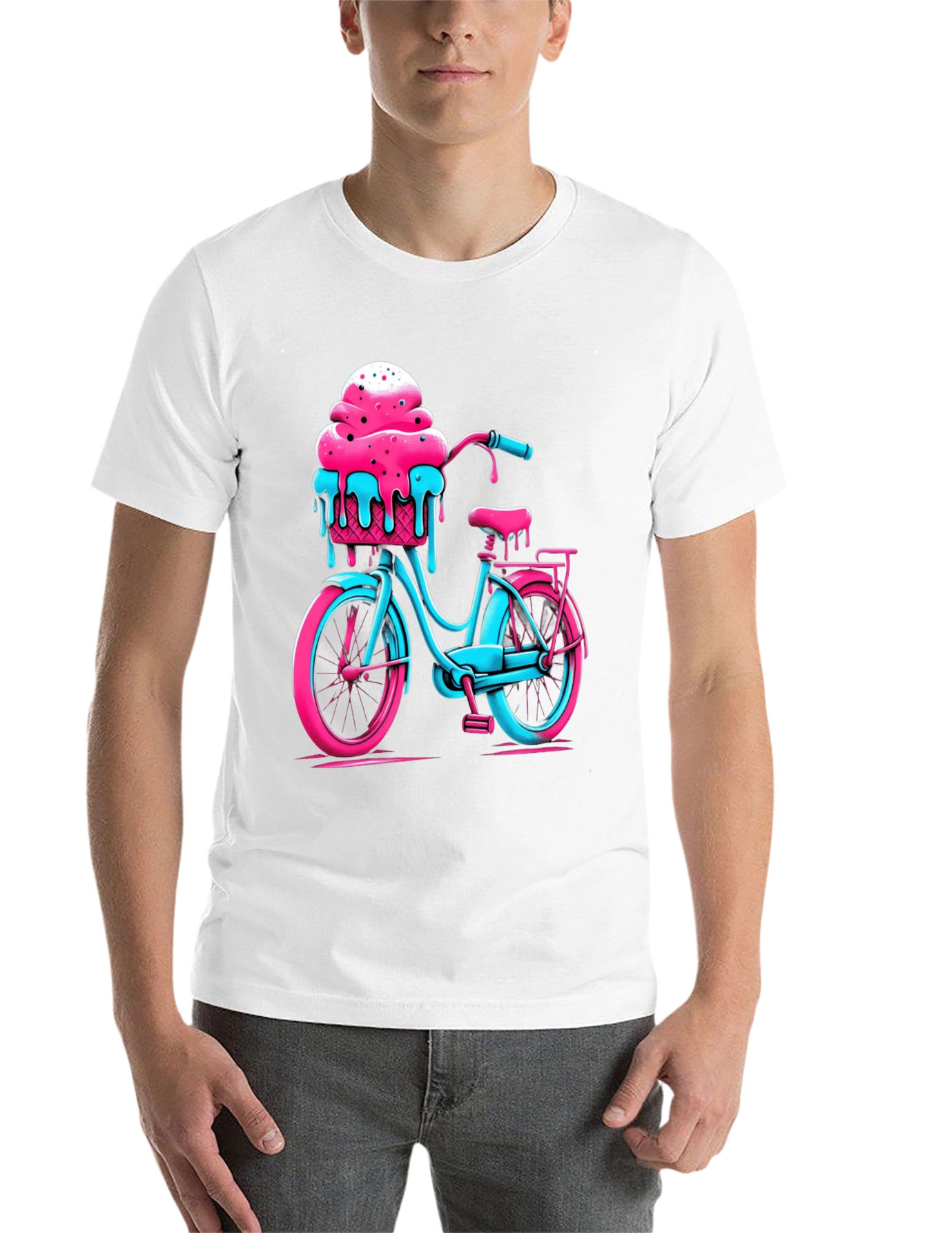 Black Ice Cream Bike Graphic Tee - Cool Summer Vibes view 14
