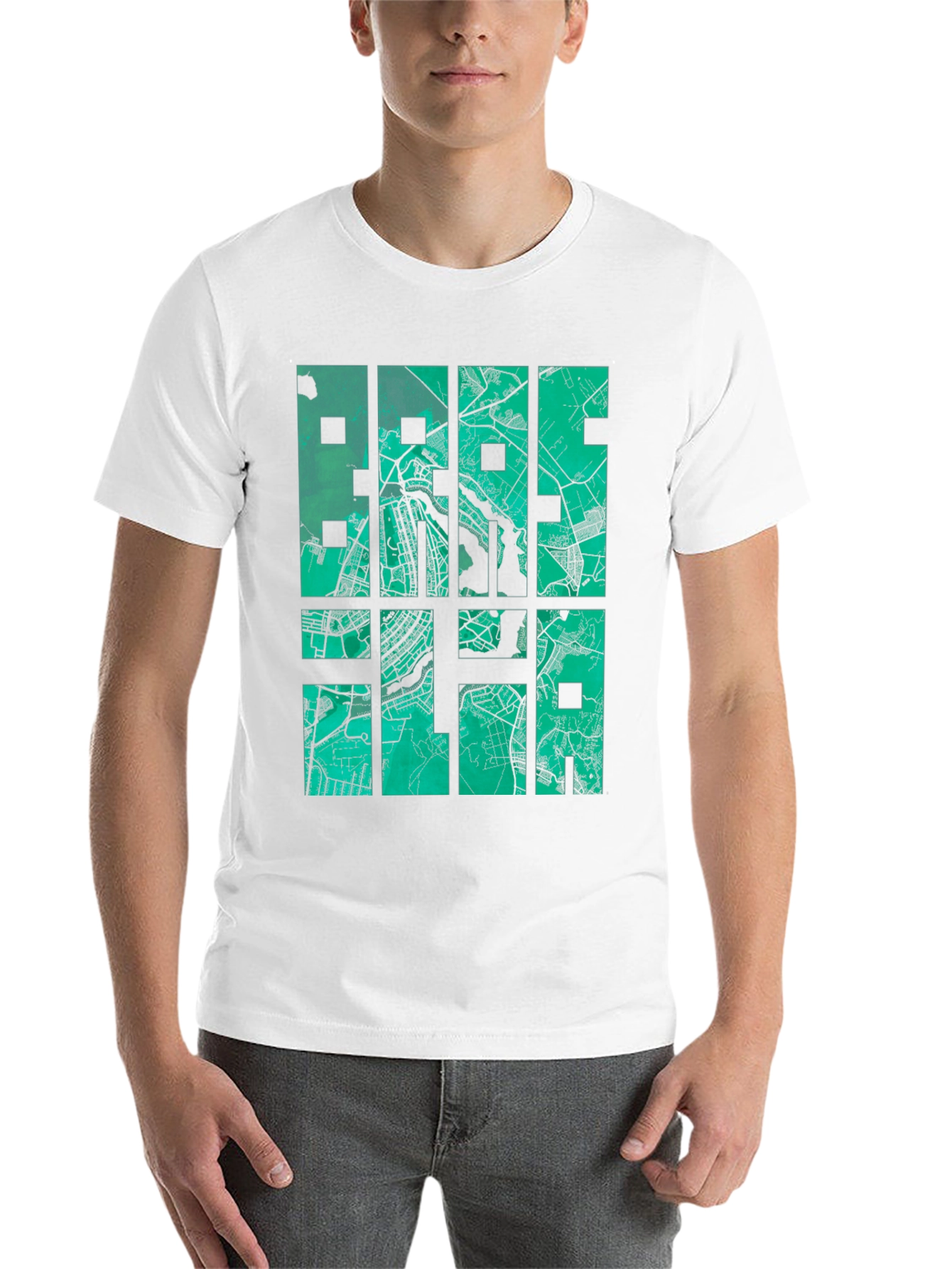 Black Brasilia Map T-Shirt - Stylish Cityscape Design view 14