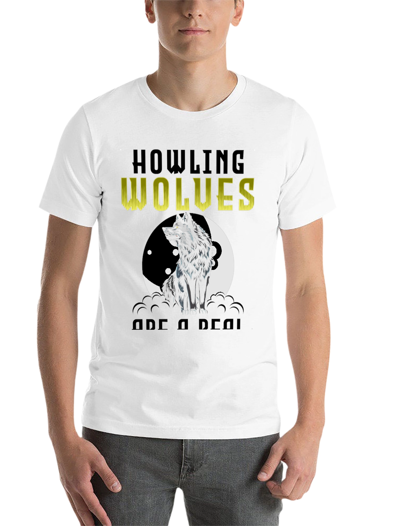 Black Howling Wolves Graphic Tee - Black T-Shirt view 14