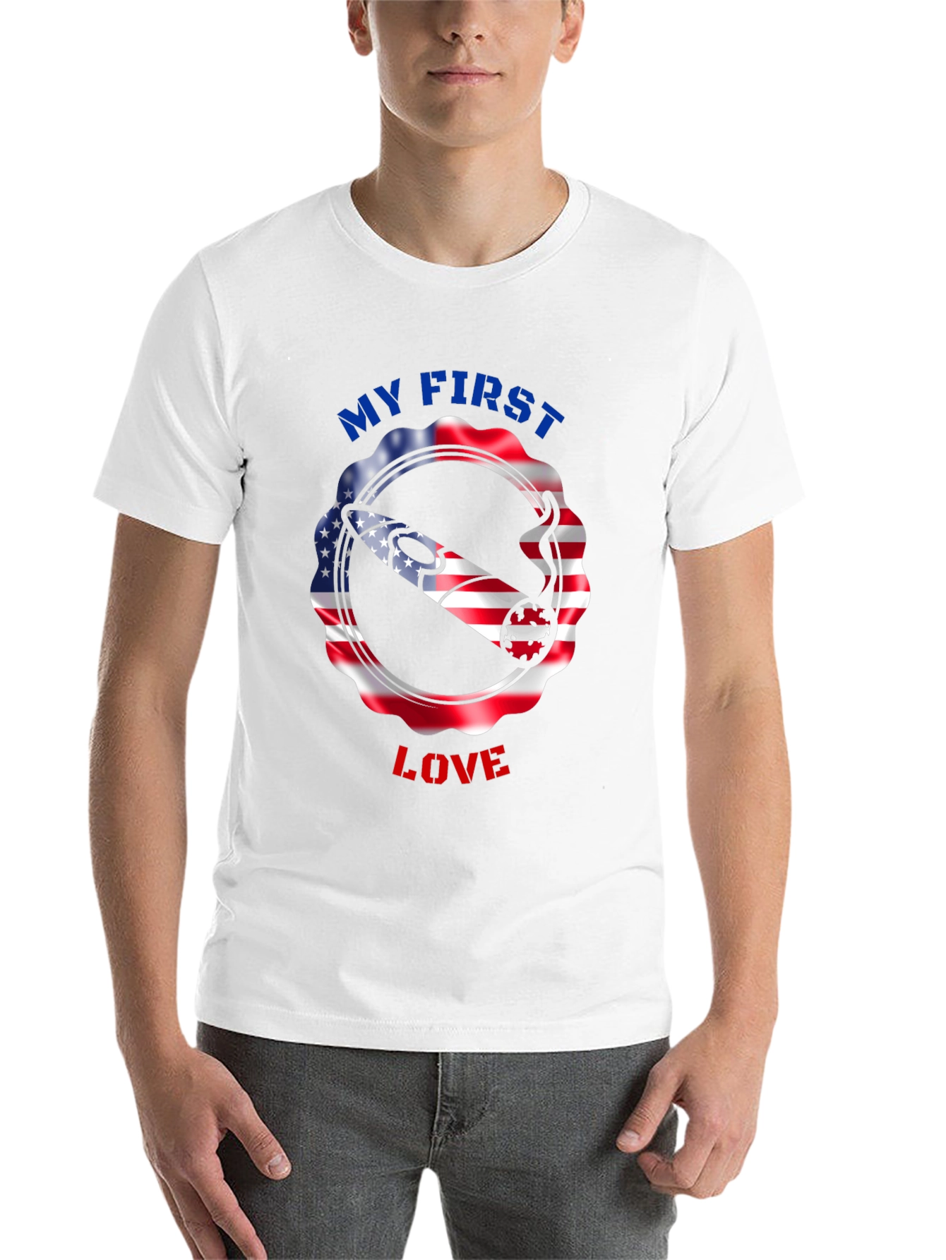 Black My First Love Graphic T-Shirt view 14