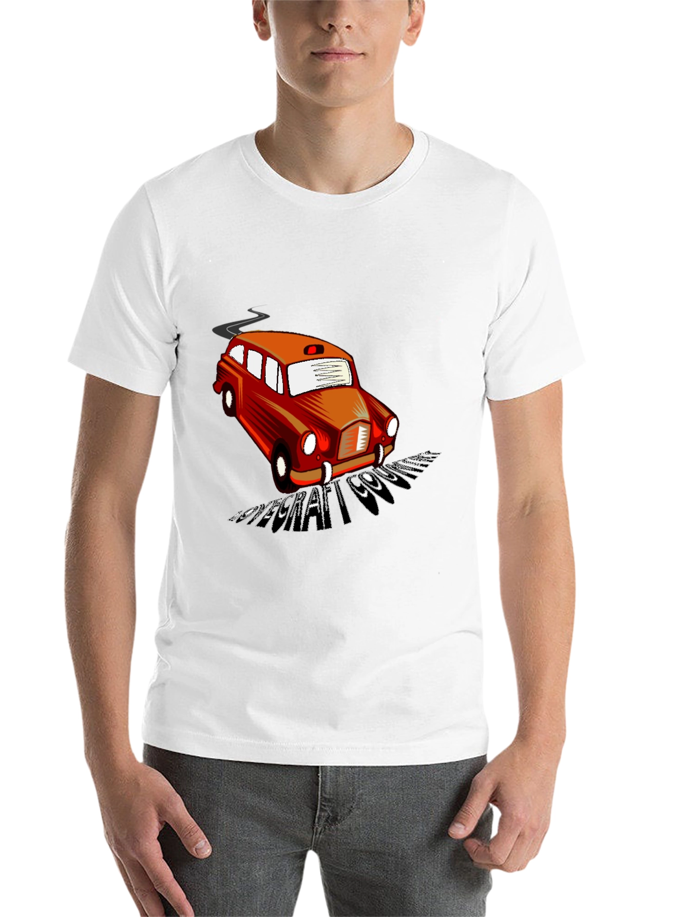 Black Retro Car T-Shirt - Cool Graphic Tee view 14