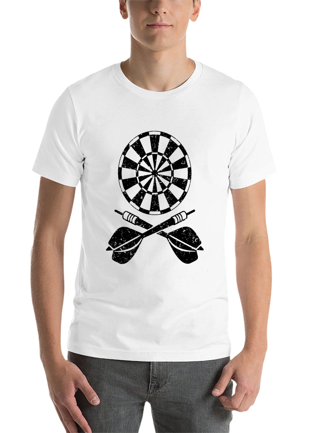 Black Darts and Dartboard Graphic Tee - Classic Black view 14