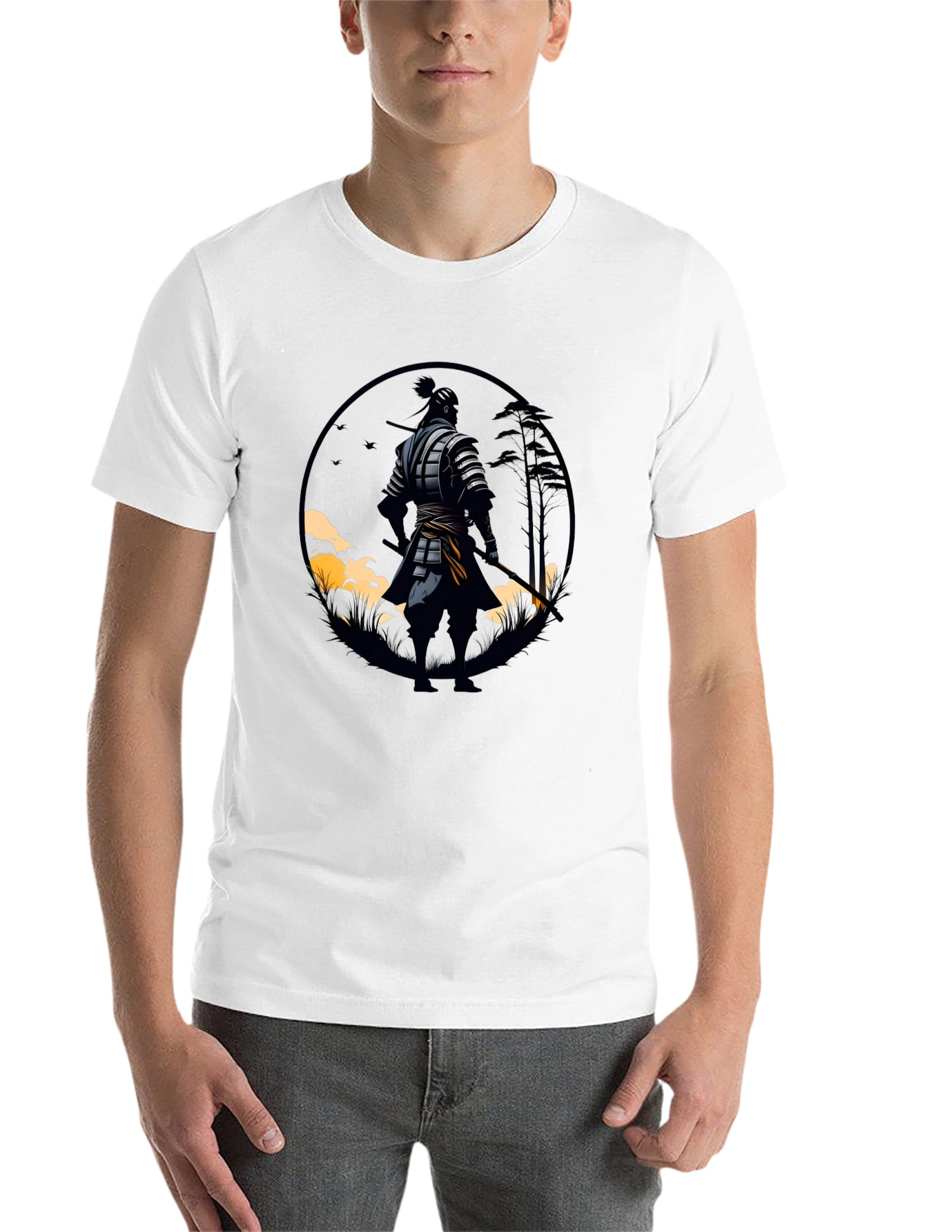Black Samurai Warrior Graphic Tee - Stylish Black T-Shirt view 14