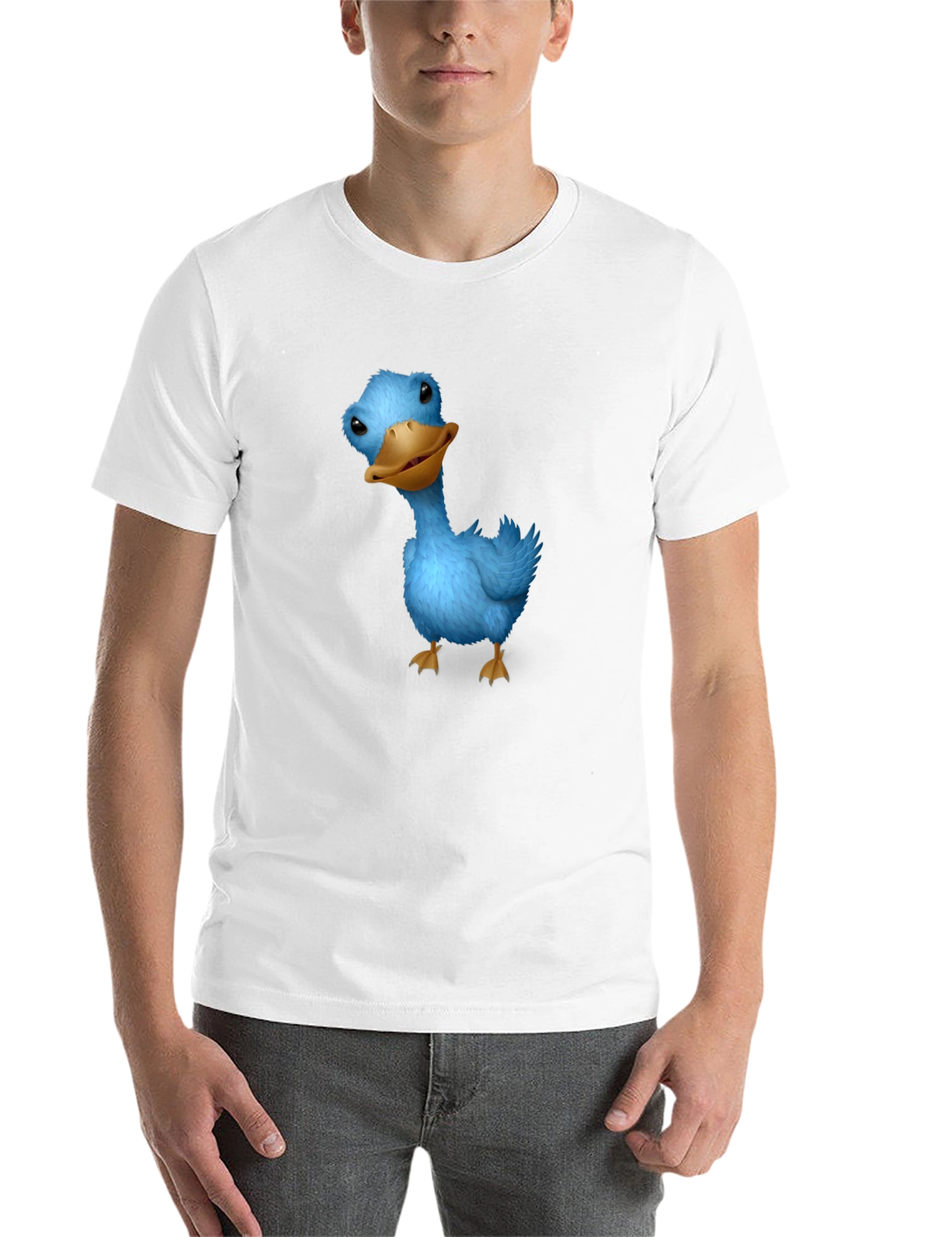 Black Blue Duck Graphic Tee - Soft Cotton Casual T-Shirt view 14