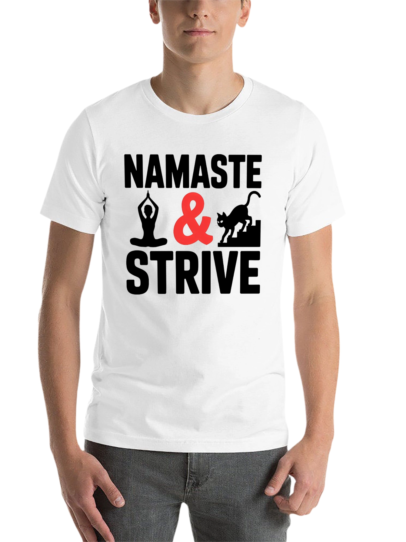 Black Namaste & Strive Graphic Tee view 14