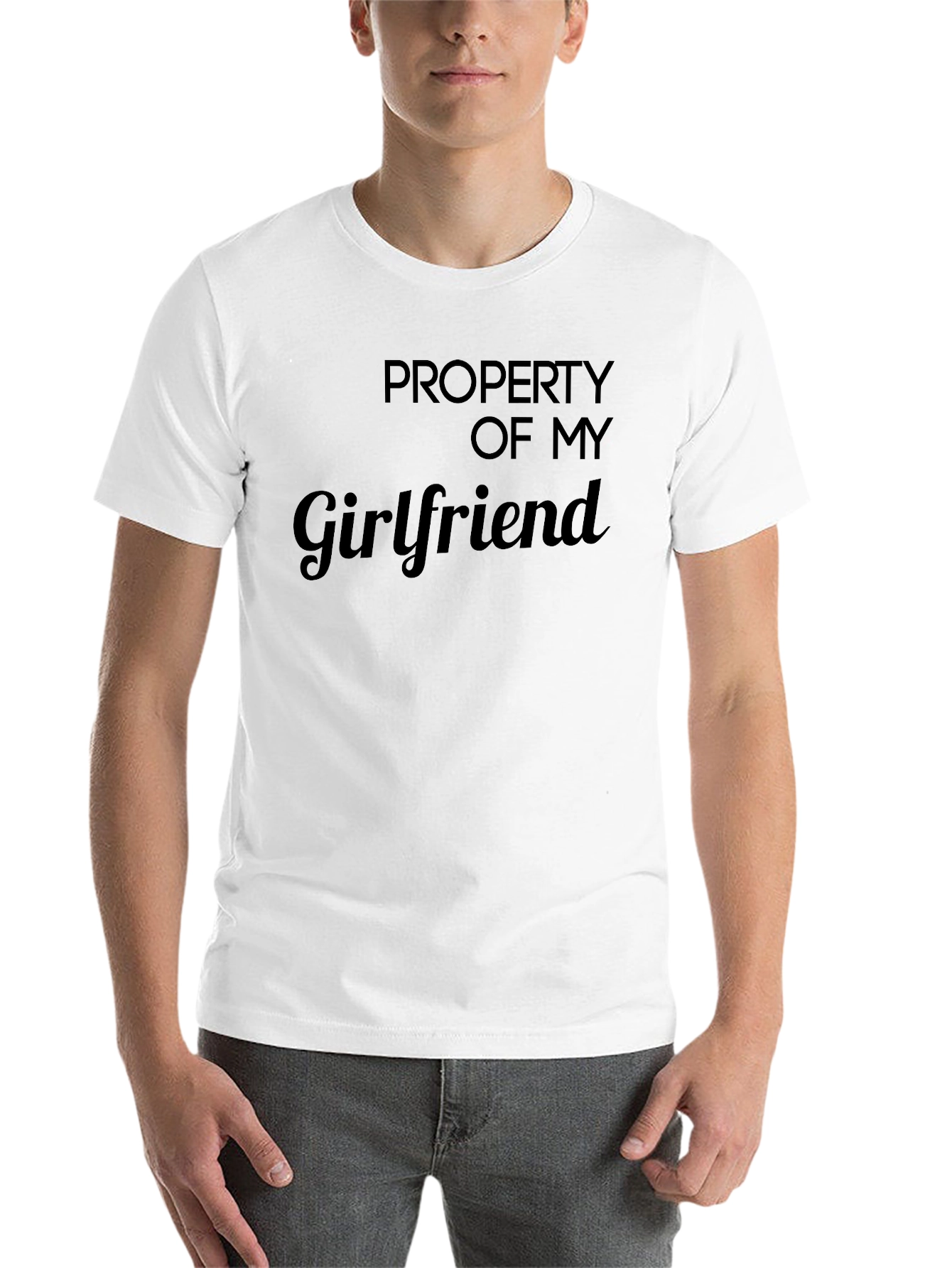 Black Property Of My Girlfriend T-Shirt Novelty Tee view 14