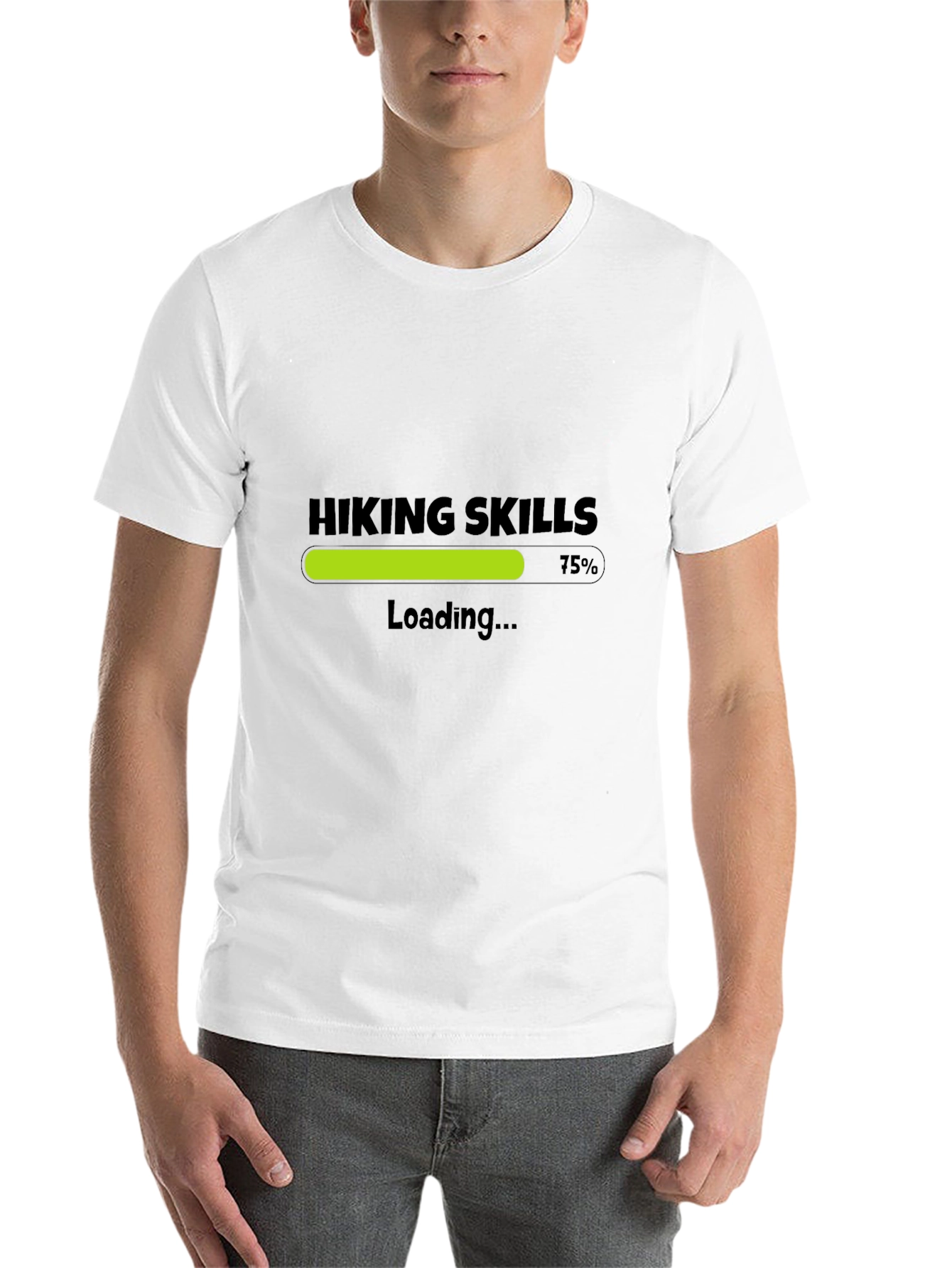 Black Hiking Skills Loading T-Shirt - Black view 14
