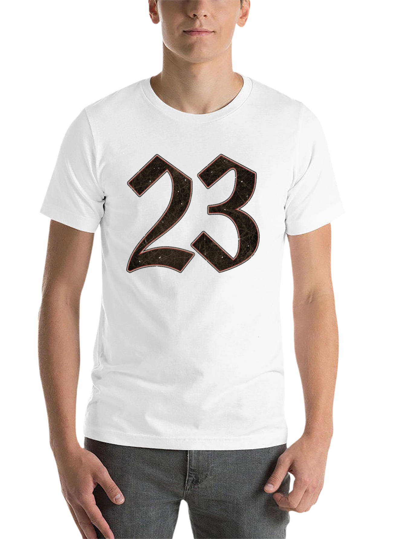Black 23 Graphic Print Men's Black T-Shirt view 14