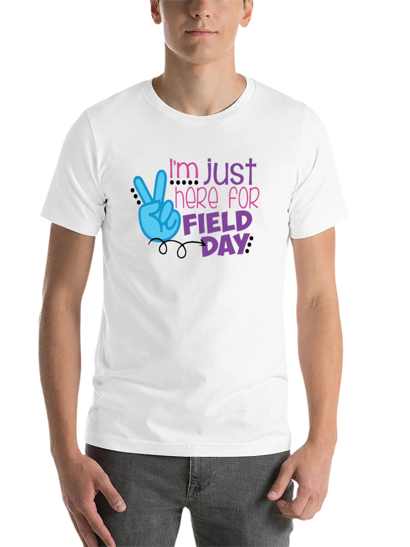 Black I'm Just Here for Field Day T-Shirt view 14