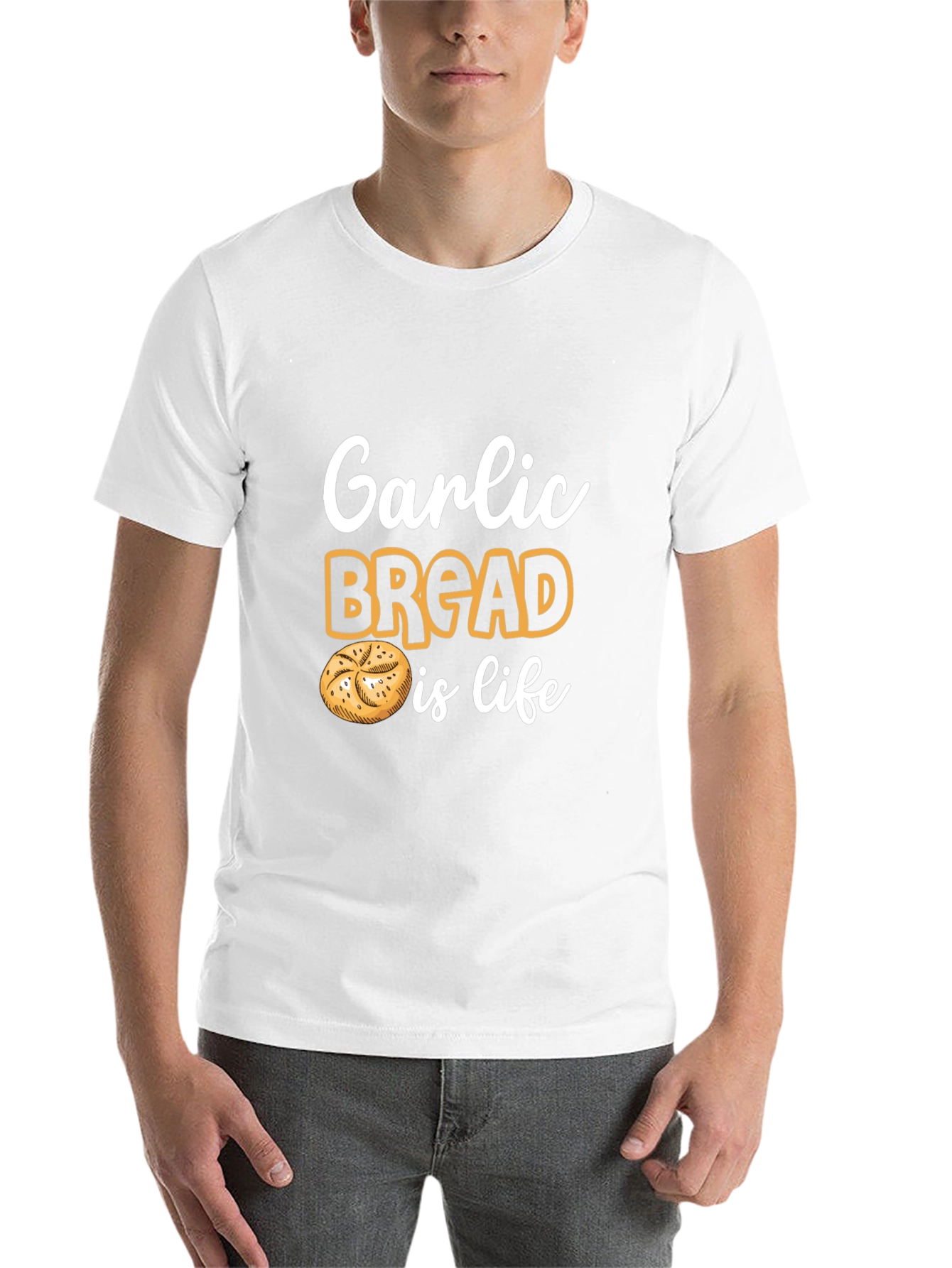 Black Garlic Bread is Life Graphic Tee - Soft Cotton Blend view 14