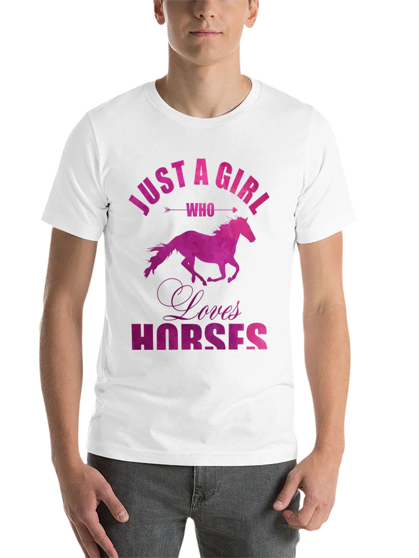 Black Just a Girl Who Loves Horses Graphic Tee view 14