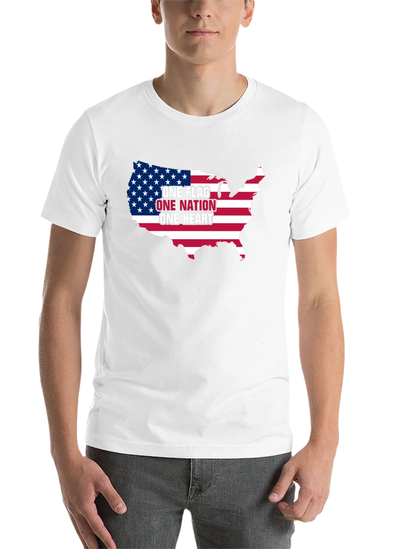 Black One Nation Patriotic T-Shirt view 14