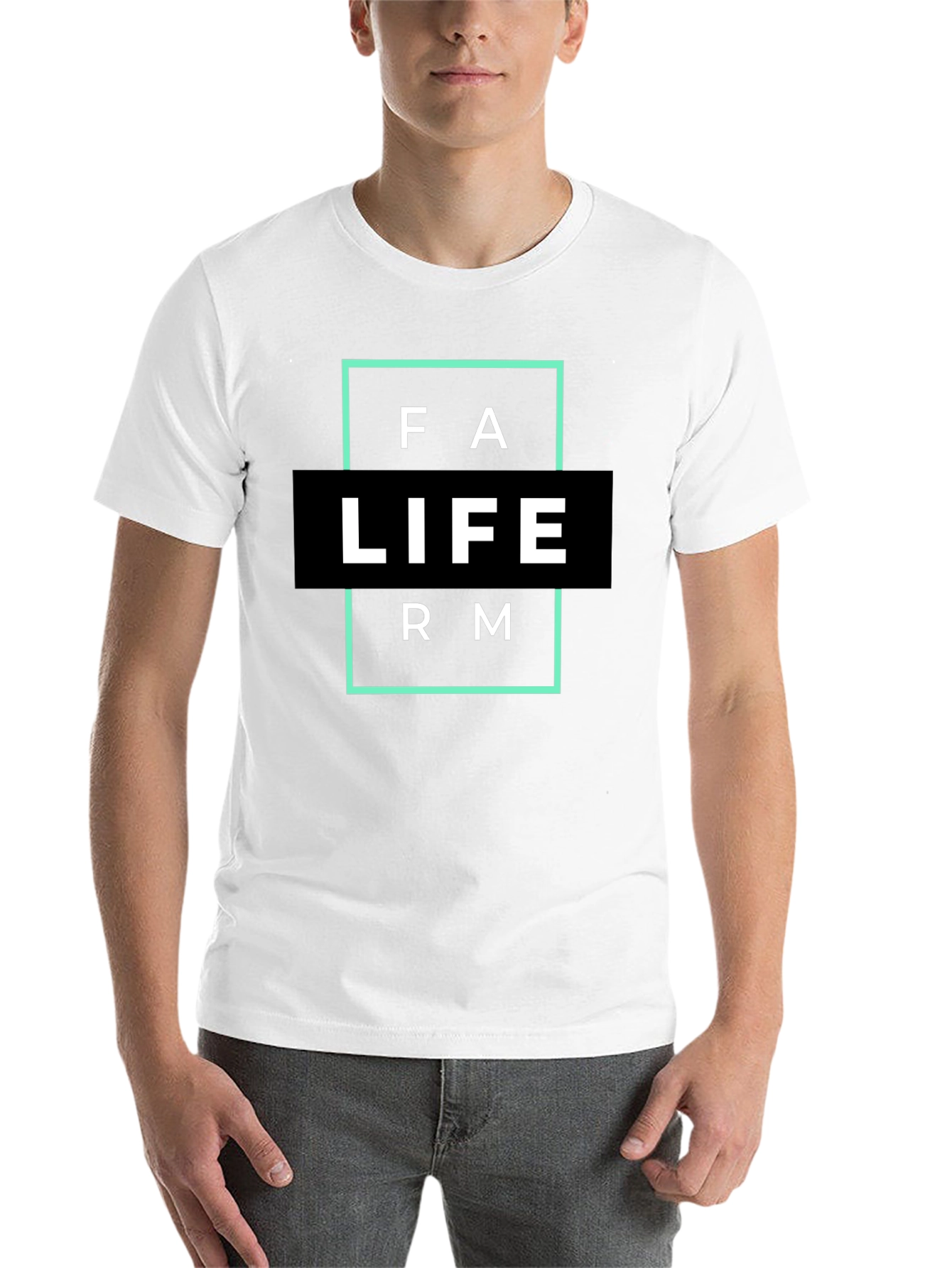 Farm Life Graphic T-Shirt - Black Cotton Blend - 14