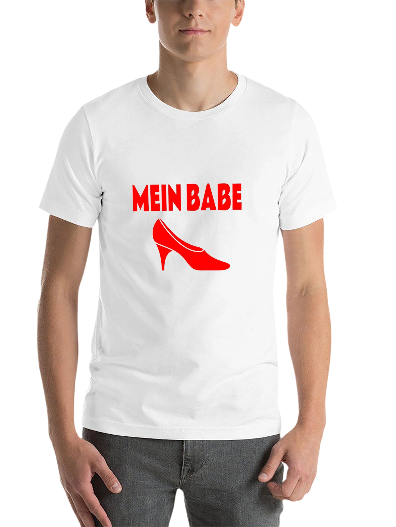 Black Mein Babe Red High Heel Graphic Tee - Black view 14