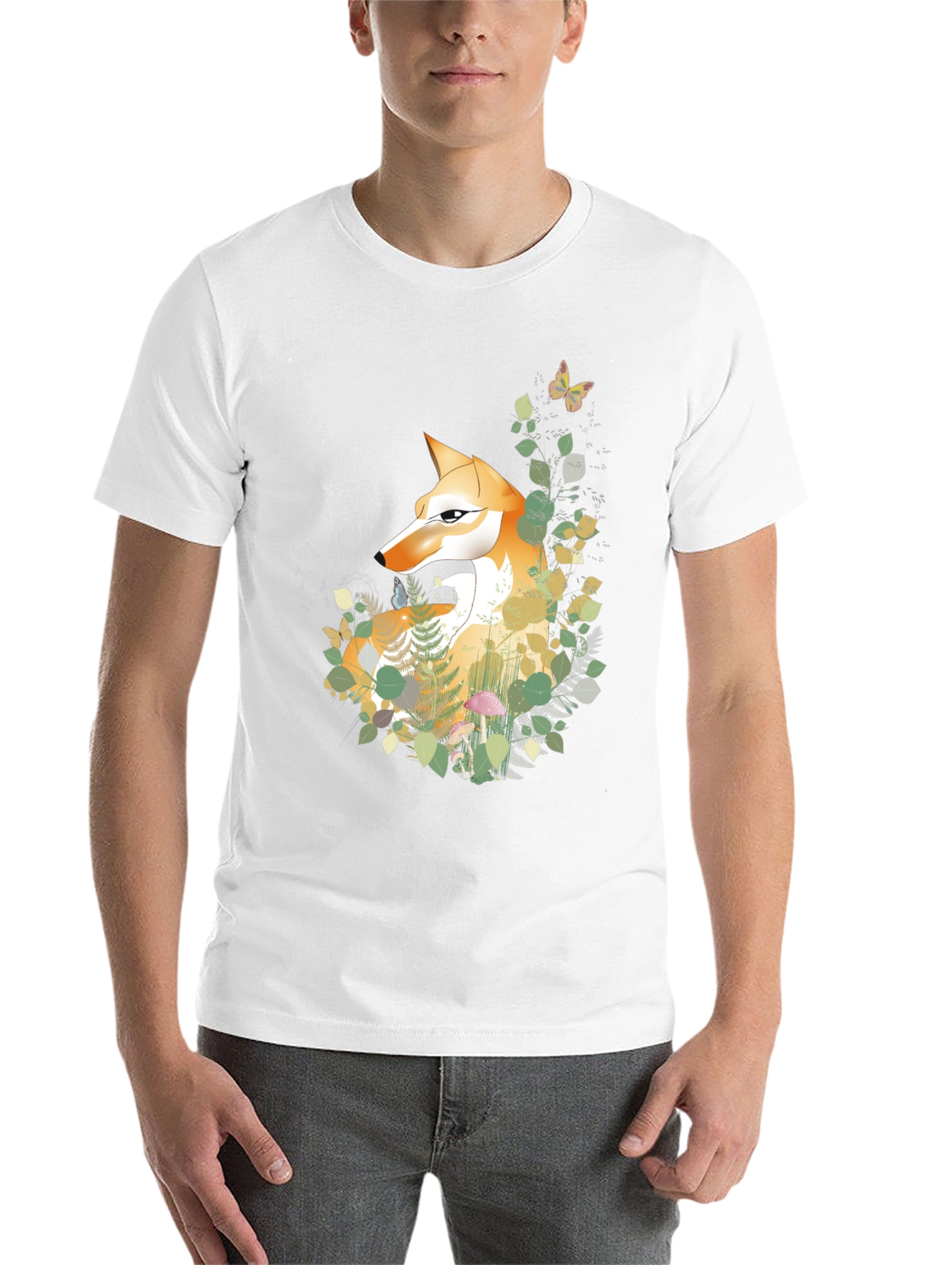 Black Fox & Forest Graphic Tee - Nature Inspired Design view 14