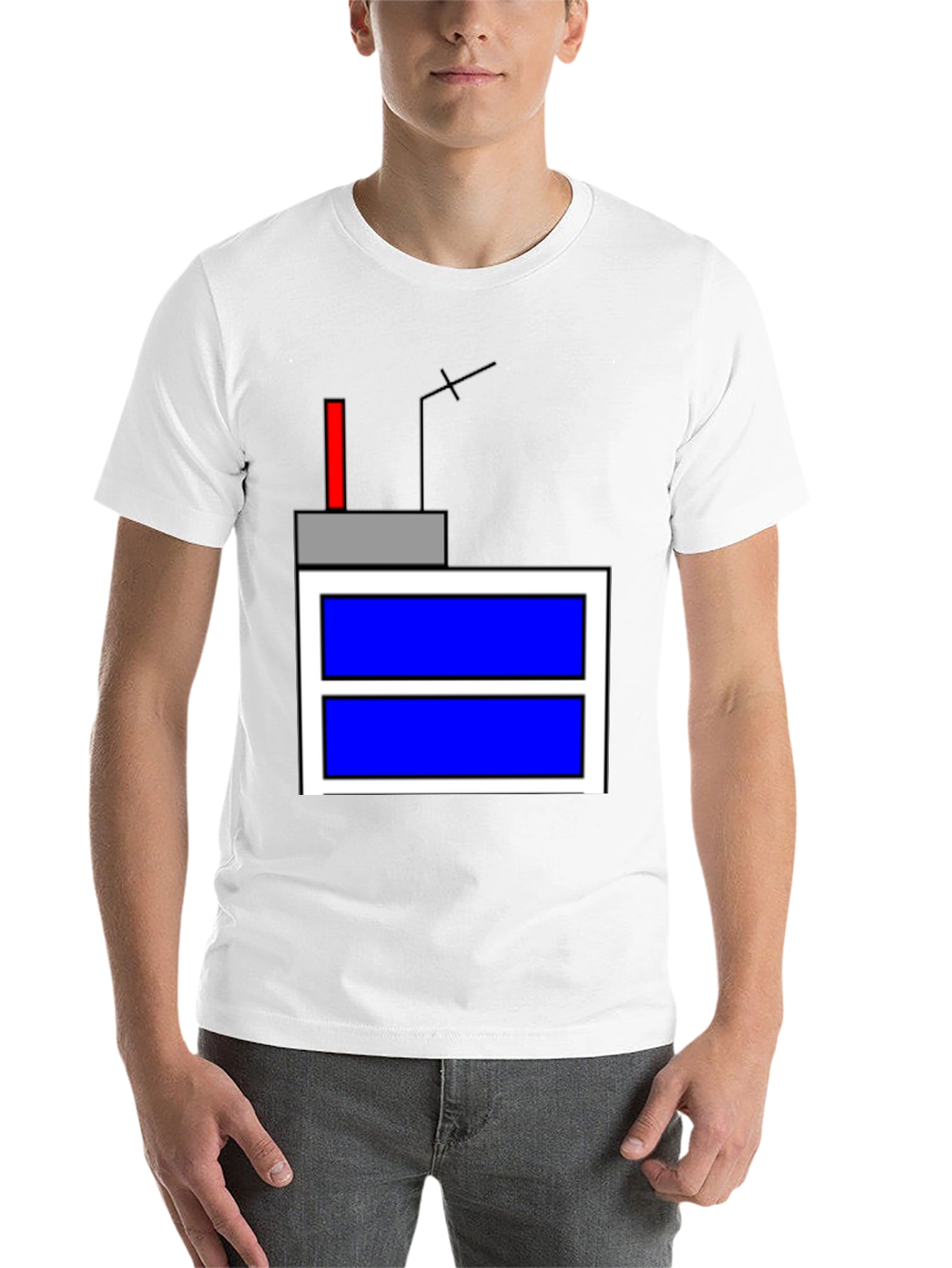 Black Novelty Graphic T-Shirt - Retro Tech Design view 14