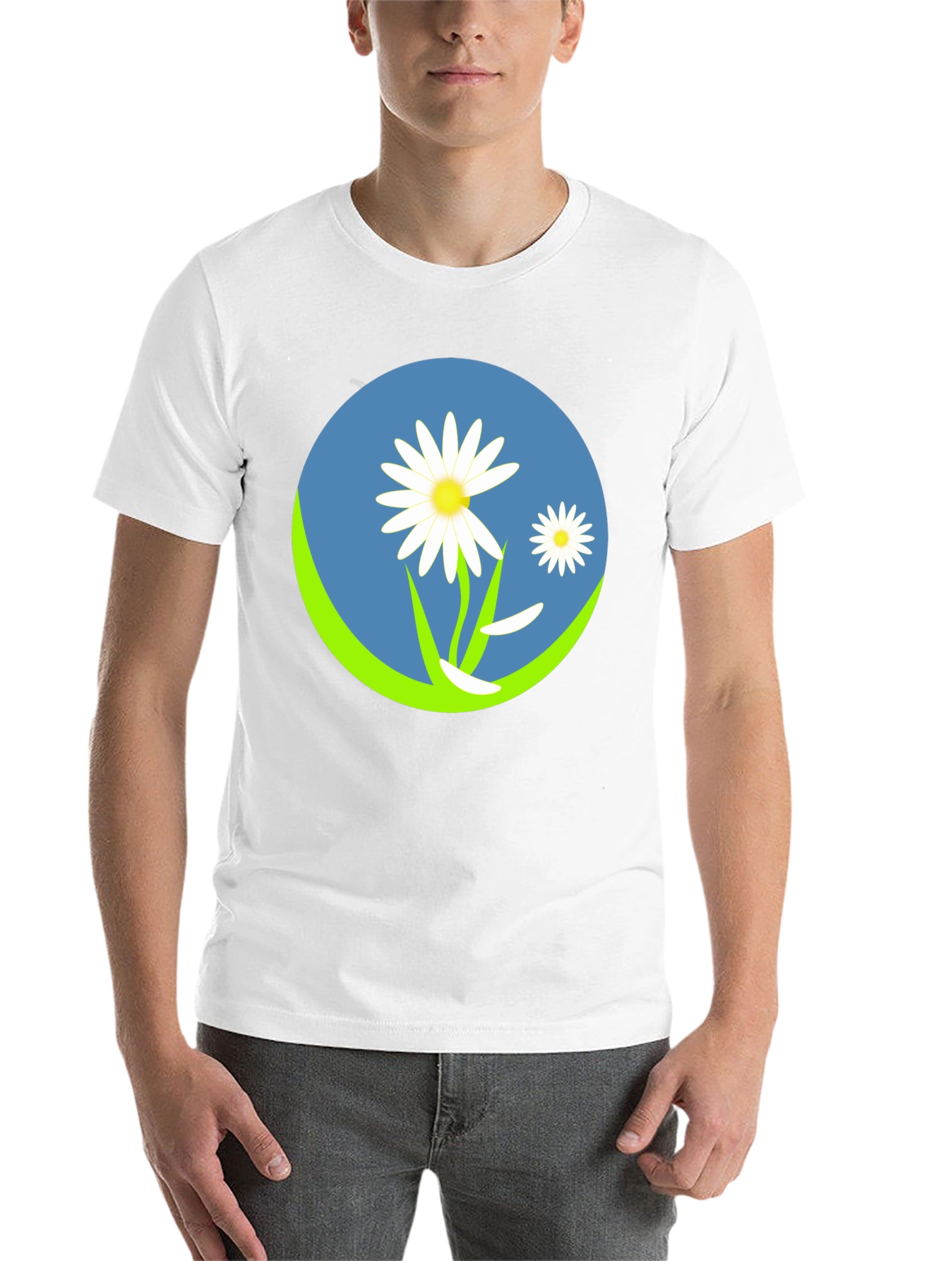 Daisy Circle Graphic Tee - Black - 14