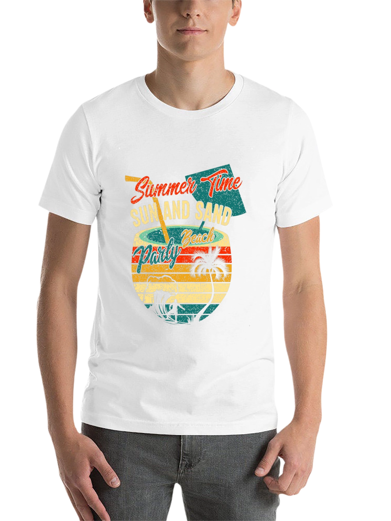 Black Summer Time Beach Party Graphic T-Shirt view 14