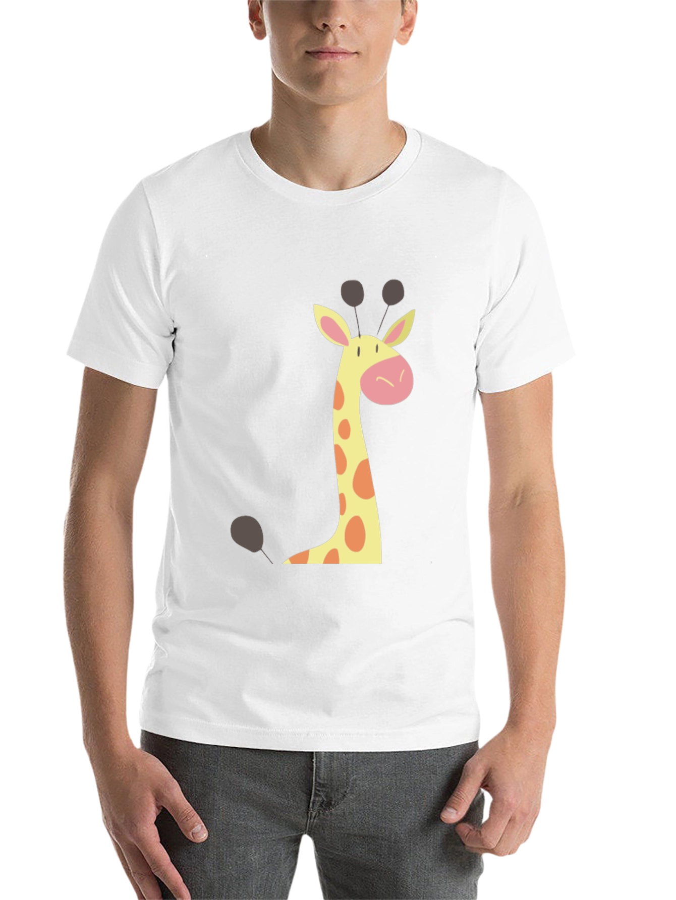 Black Giraffe Graphic Tee - Black Crew Neck T-Shirt view 14