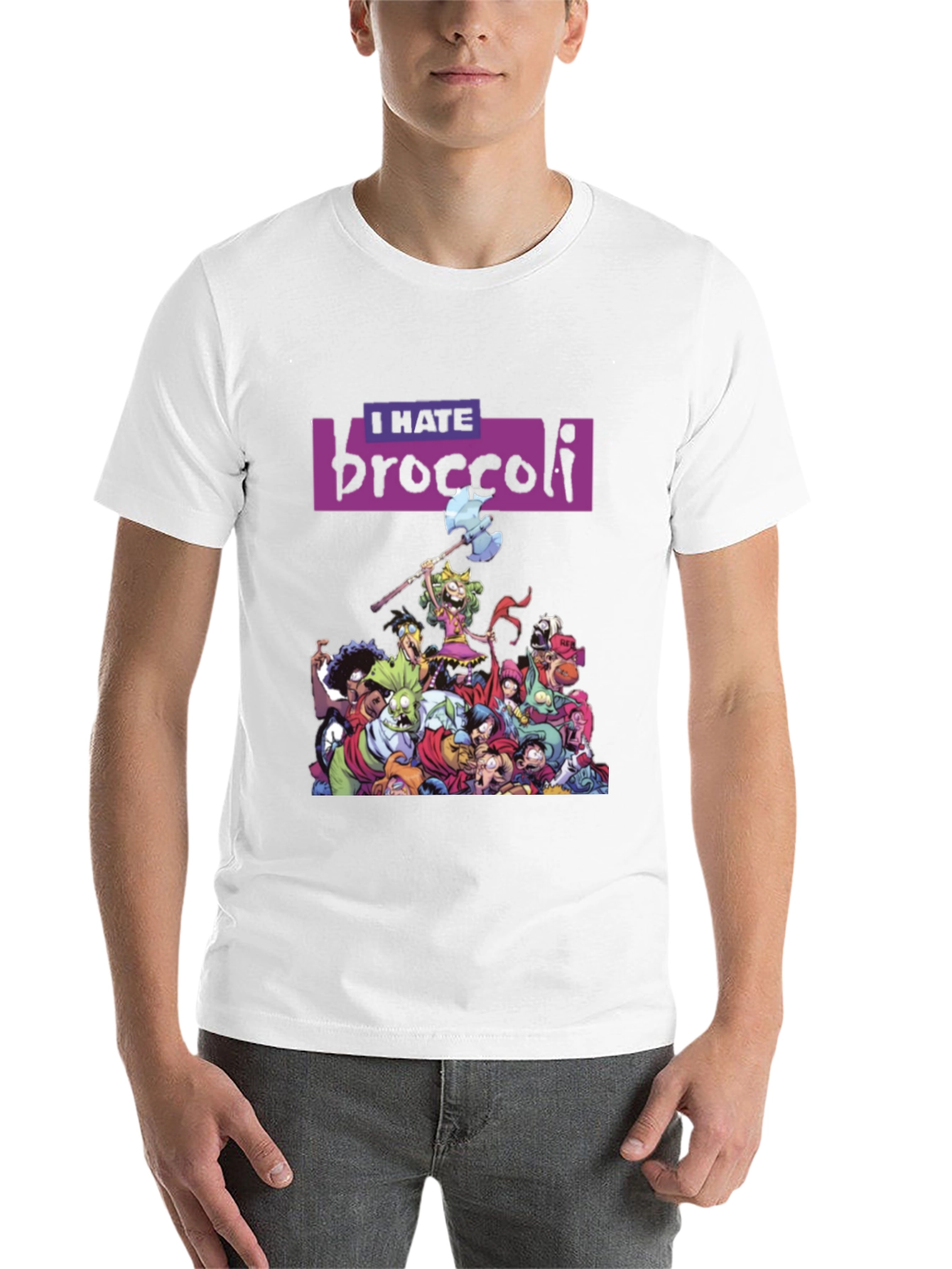 I Hate Broccoli T-Shirt - Quirky Graphic Tee - 14