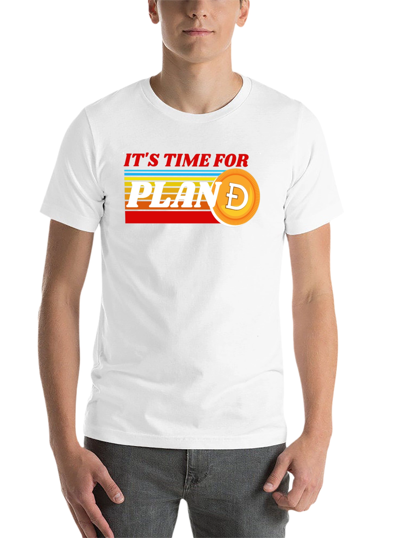 Black It's Time For Plan Doge T-Shirt view 14