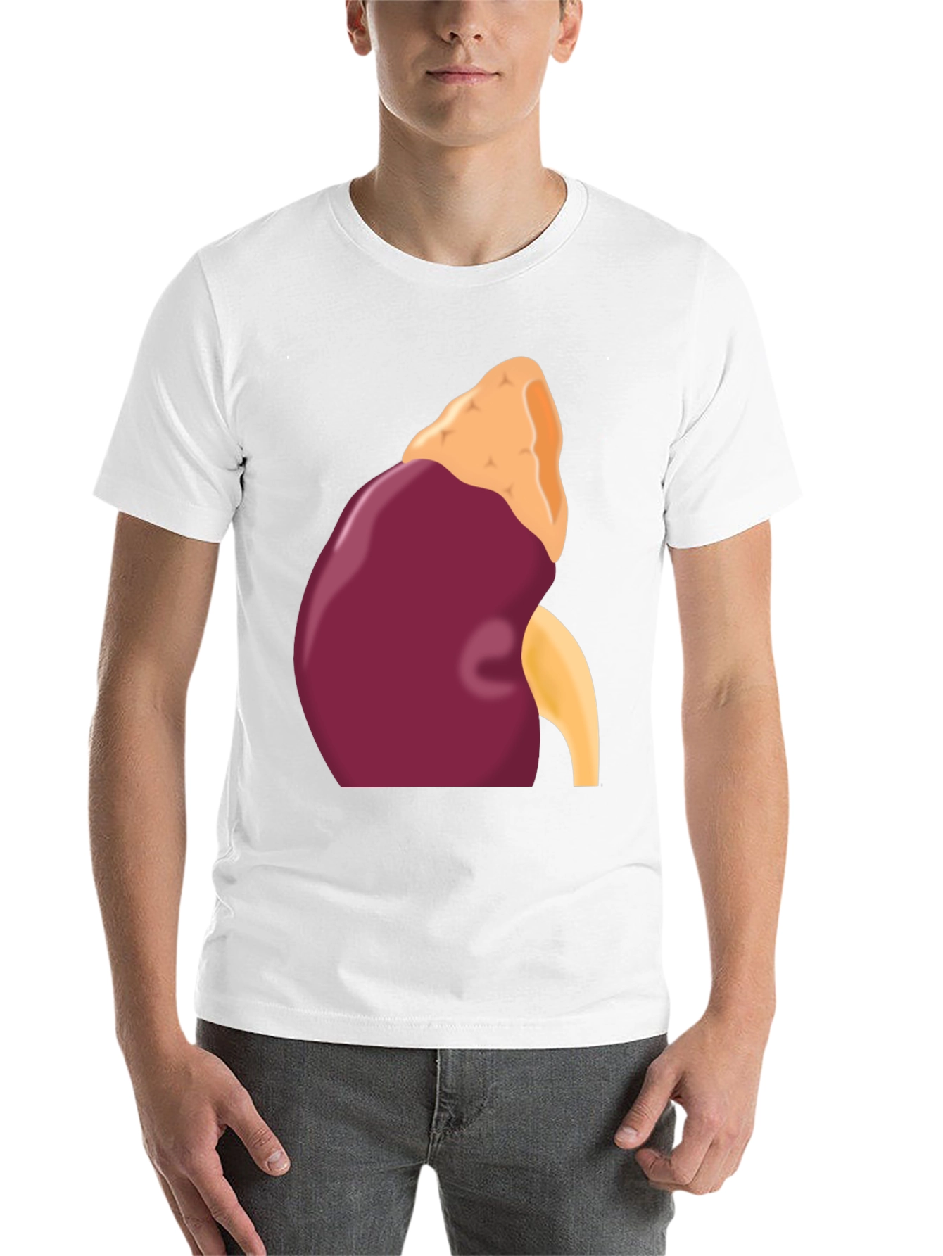 Black Kidney Graphic Black T-Shirt view 14