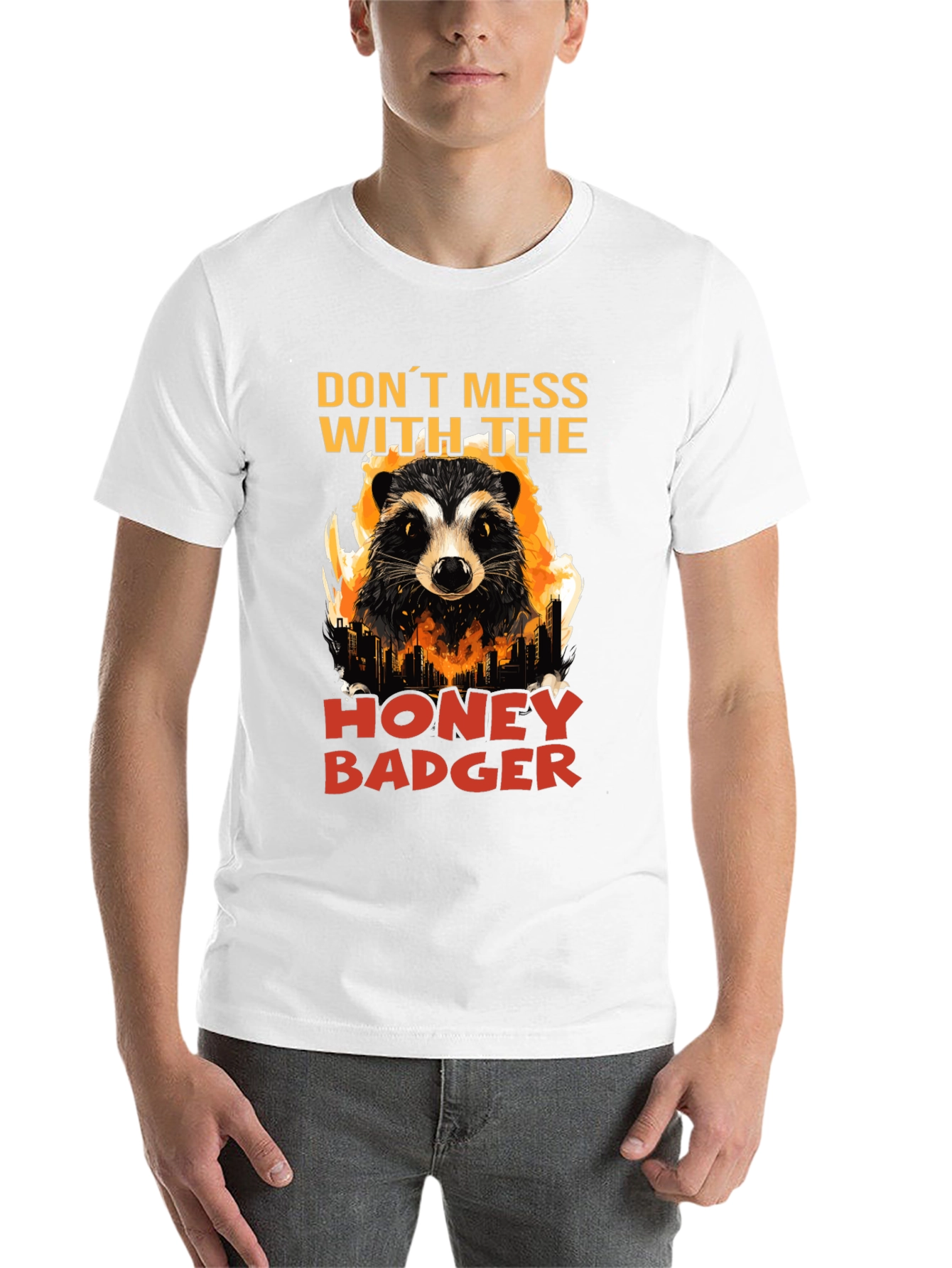 Black Don't Mess with the Honey Badger Graphic Tee view 14