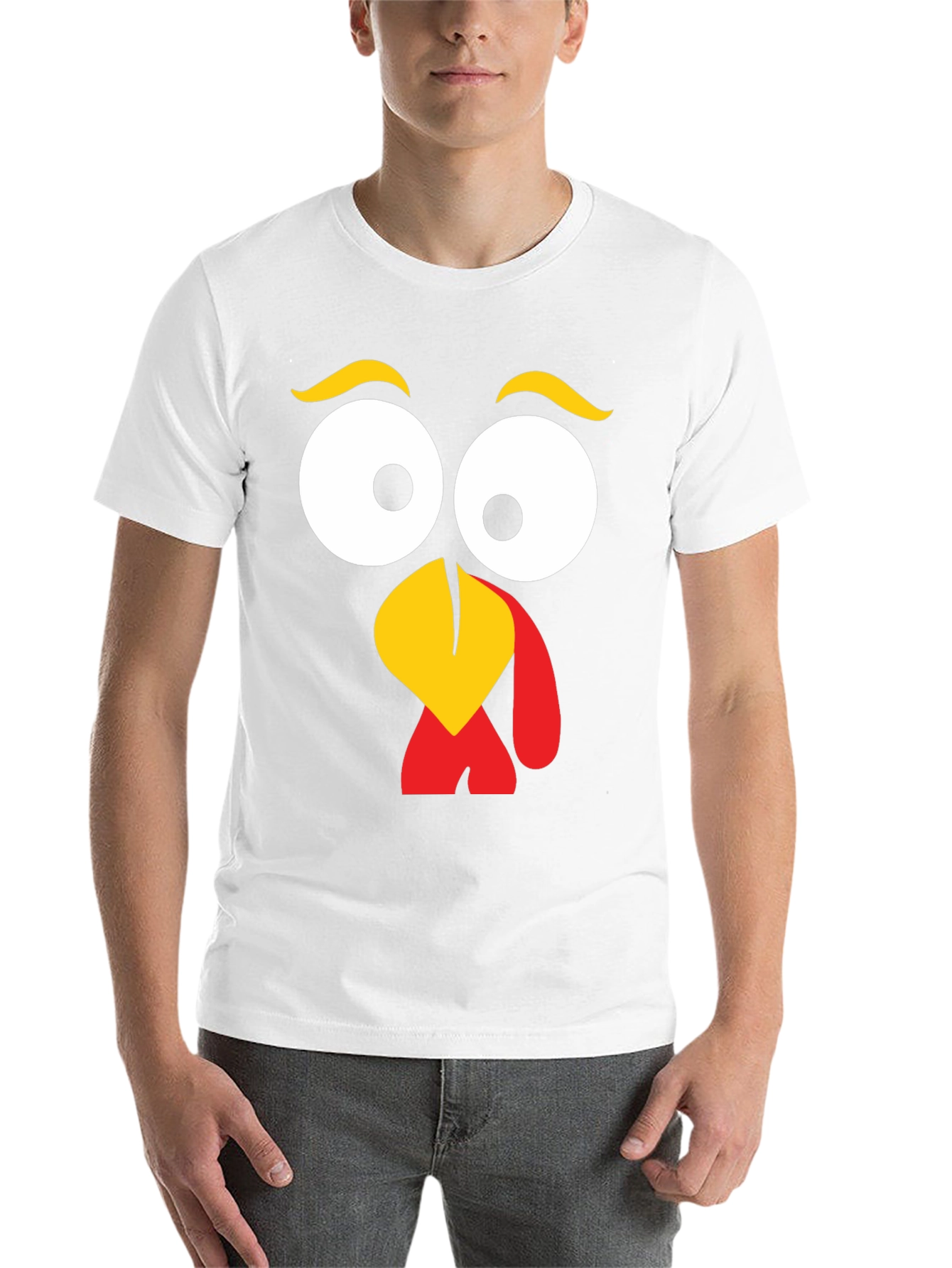 Black Turkey Face Graphic Tee - Thanksgiving Fun view 14