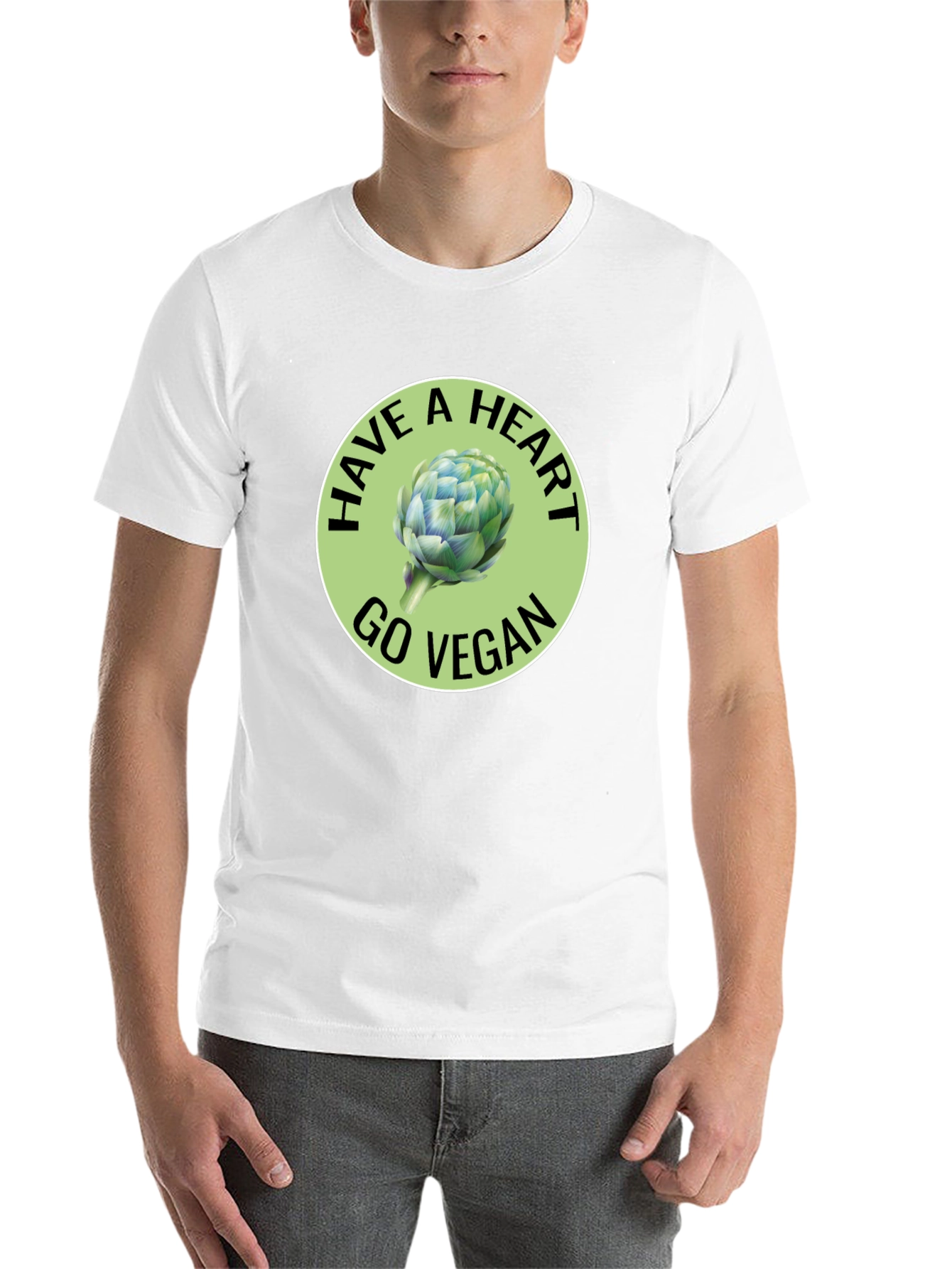 Black Vegan Heart Artichoke Graphic Tee view 14