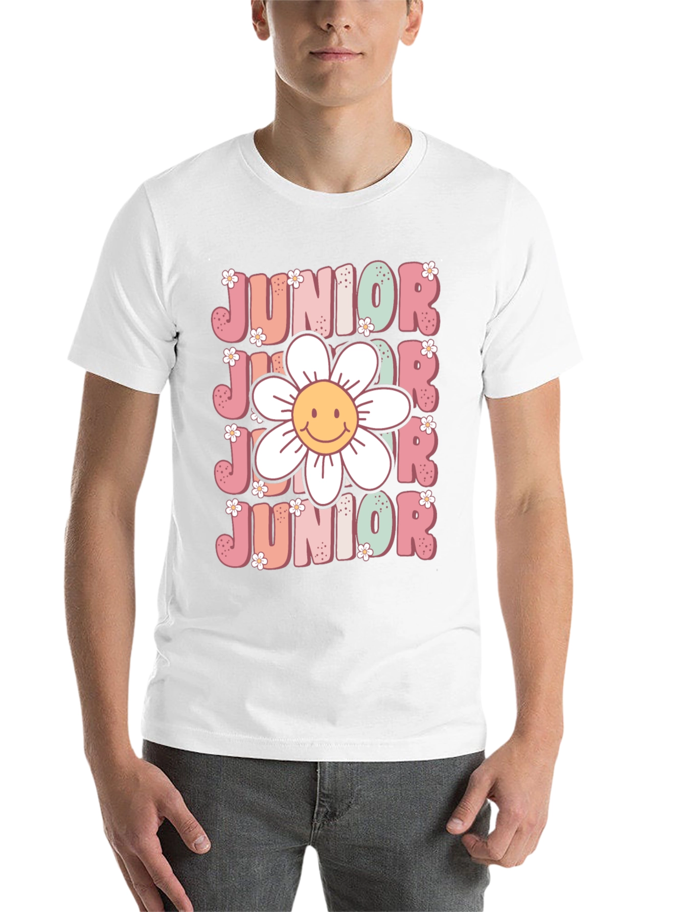 Black Junior Smiley Face T-Shirt view 14