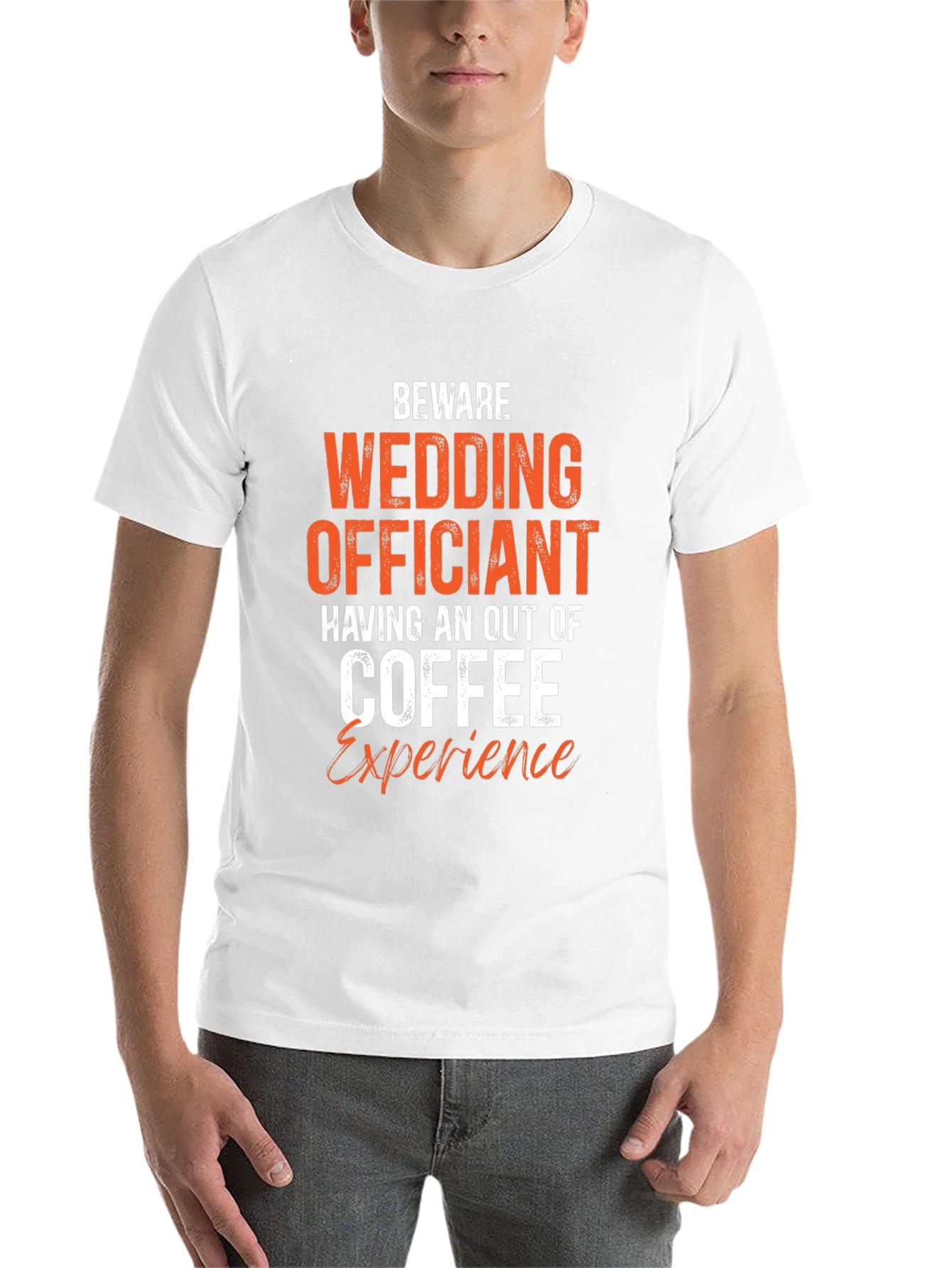 Black Beware Wedding Officiant Coffee T-Shirt view 14