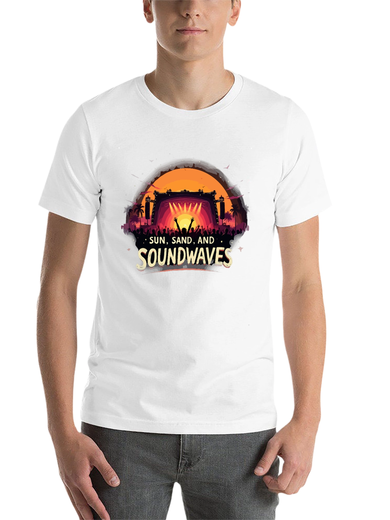 Sun, Sand, Soundwaves Graphic Tee - 14