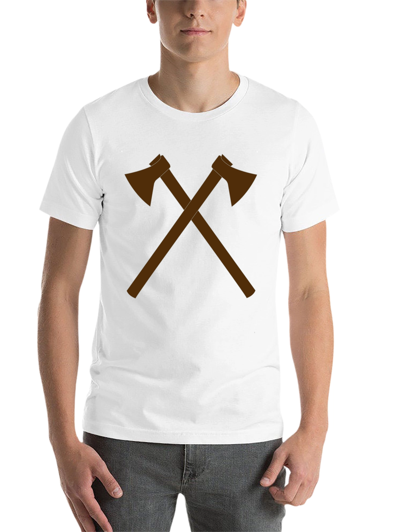 Black Crossed Axes Graphic Tee - Lumberjack Style view 14