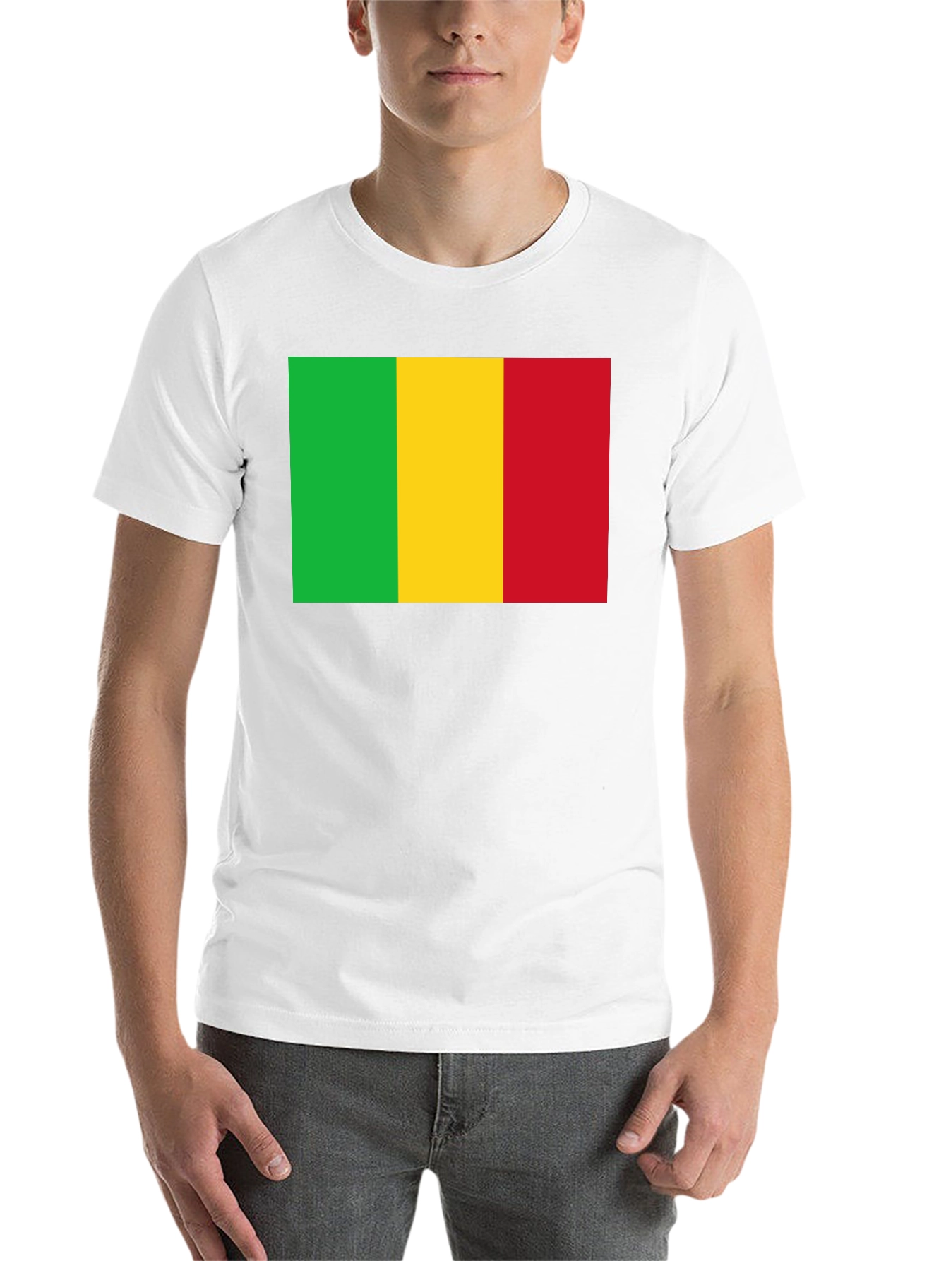 Mali Flag T-Shirt - Black Cotton Tee - 14