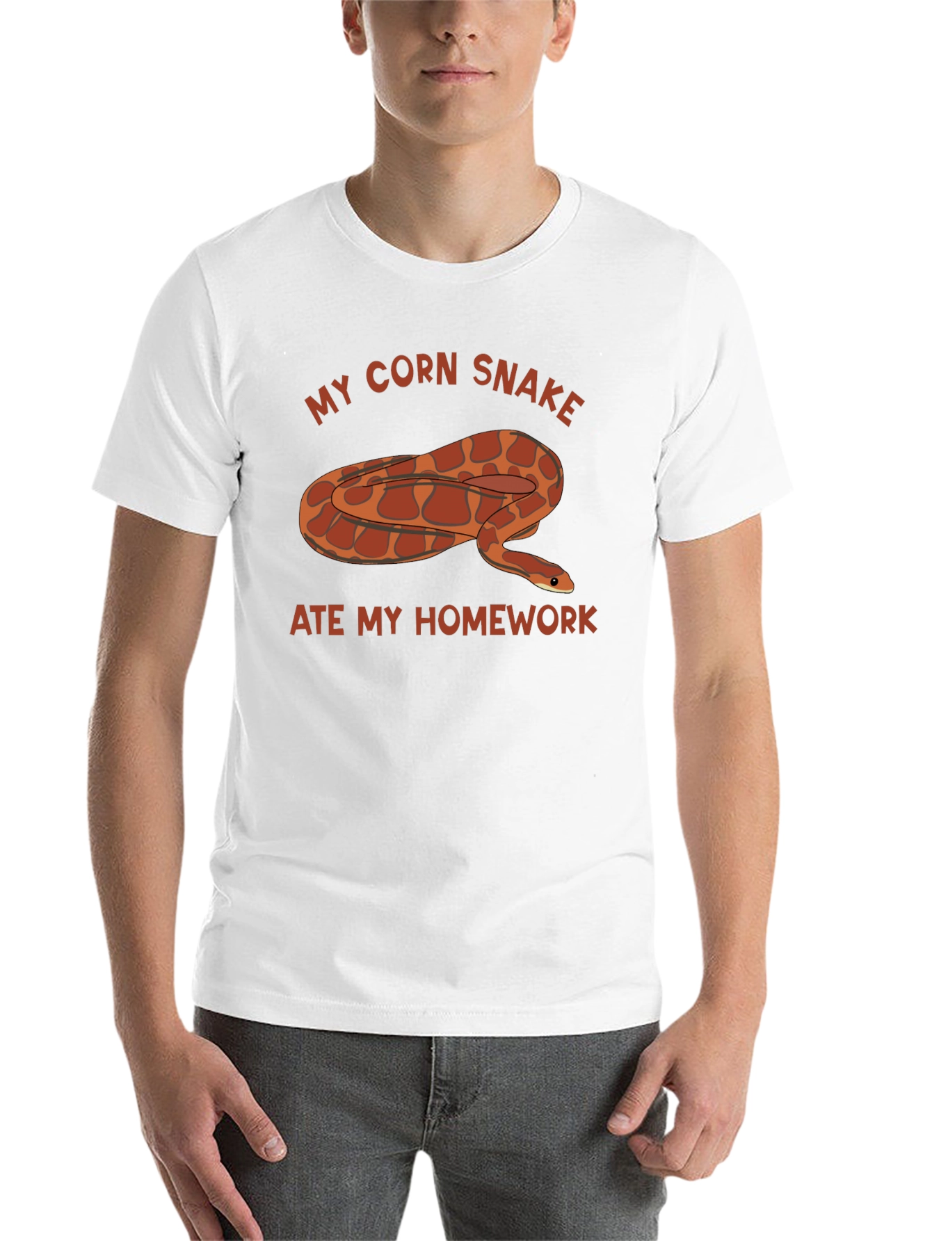 Black My Corn Snake Ate My Homework T-Shirt view 14