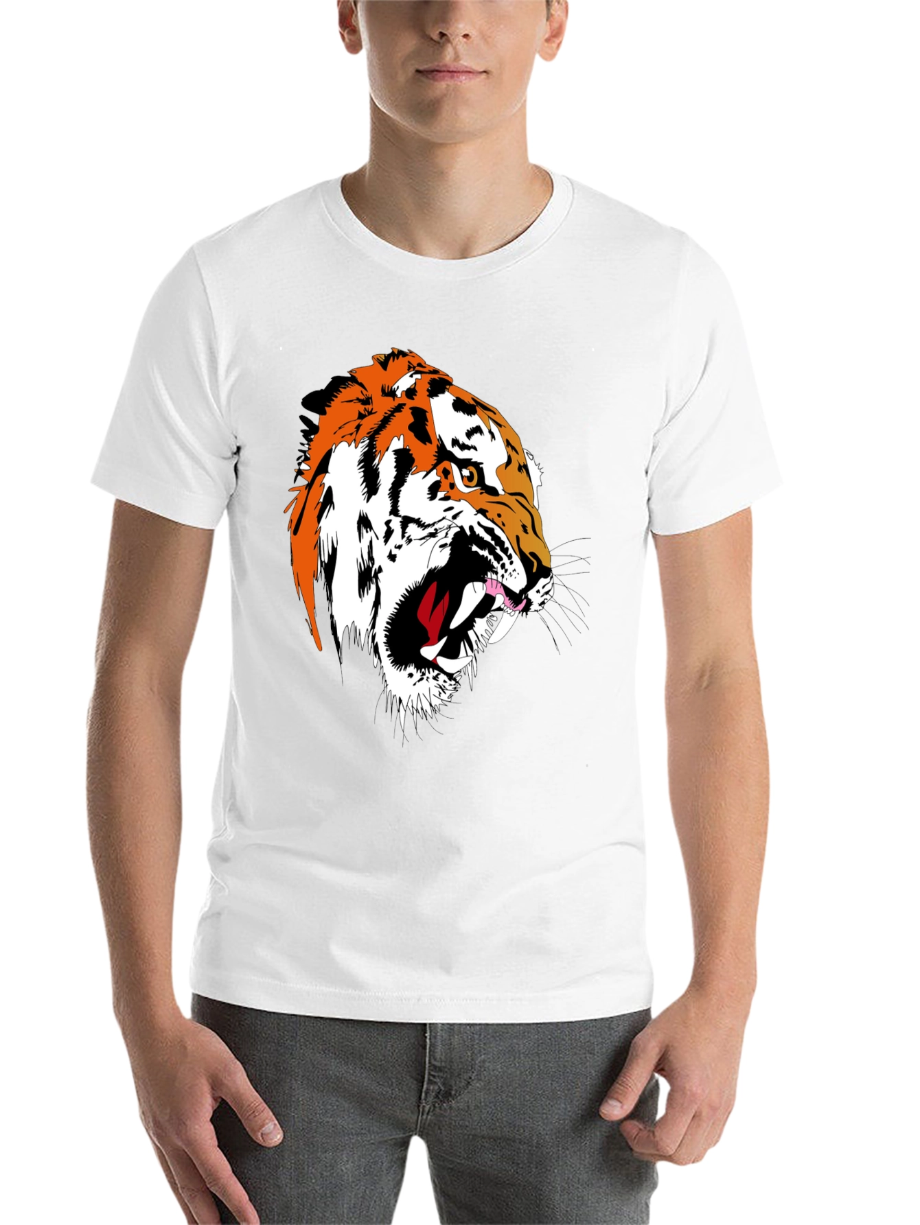 Black Tiger Graphic Tee - Fierce Black T-Shirt view 14