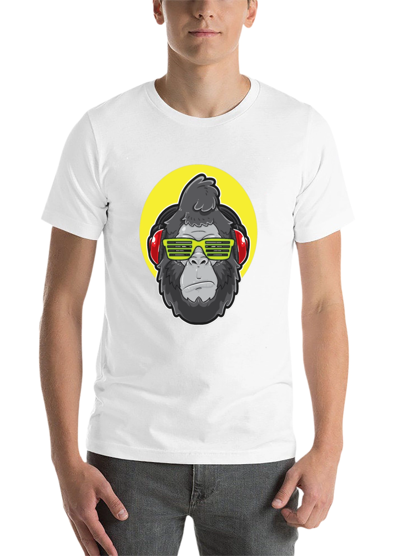 Black Cool Gorilla Graphic Tee - Music Lover Style view 14