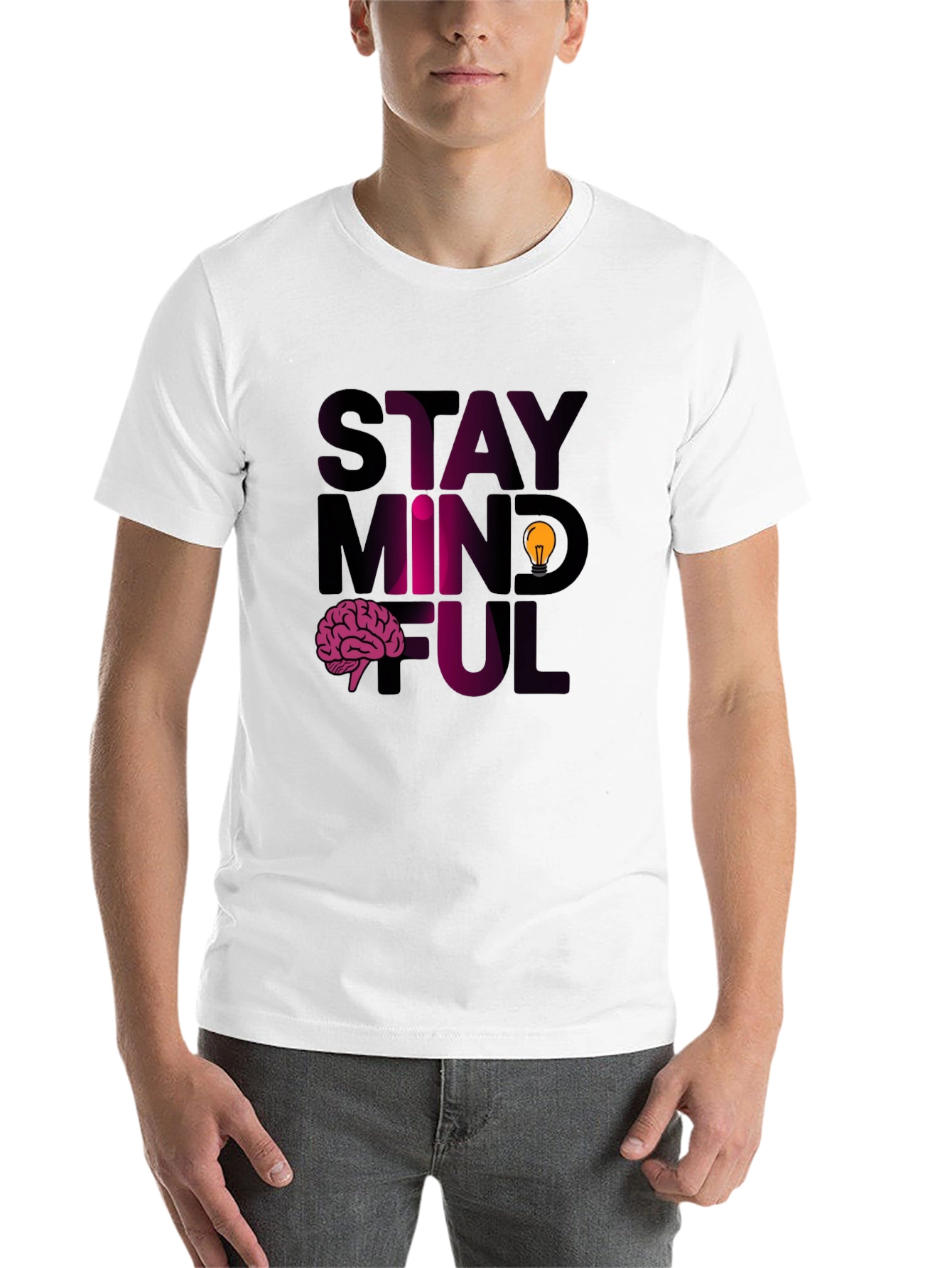 Black Stay Mindful Graphic Tee view 14