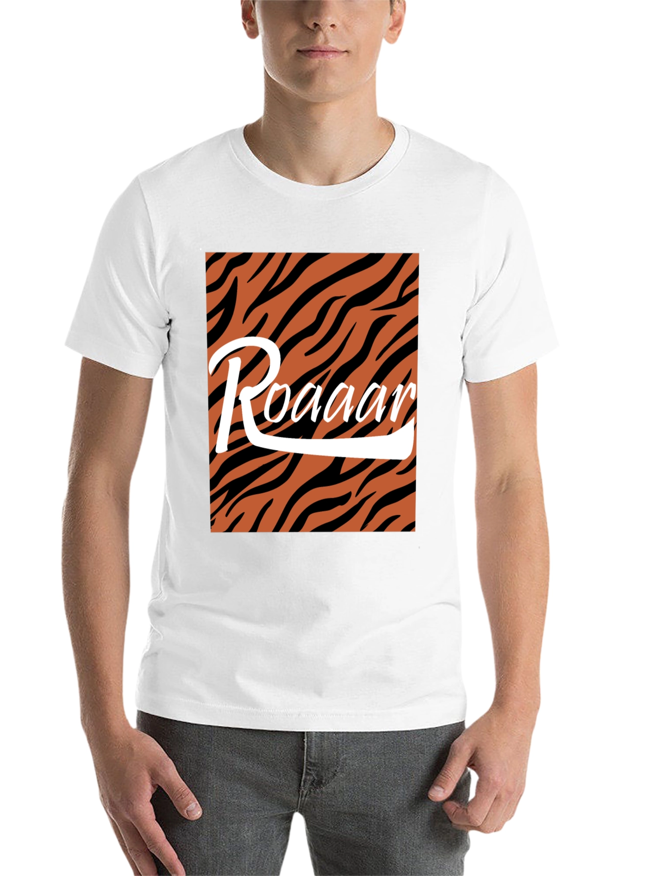 Black Roaar Tiger Stripe Graphic Tee view 14