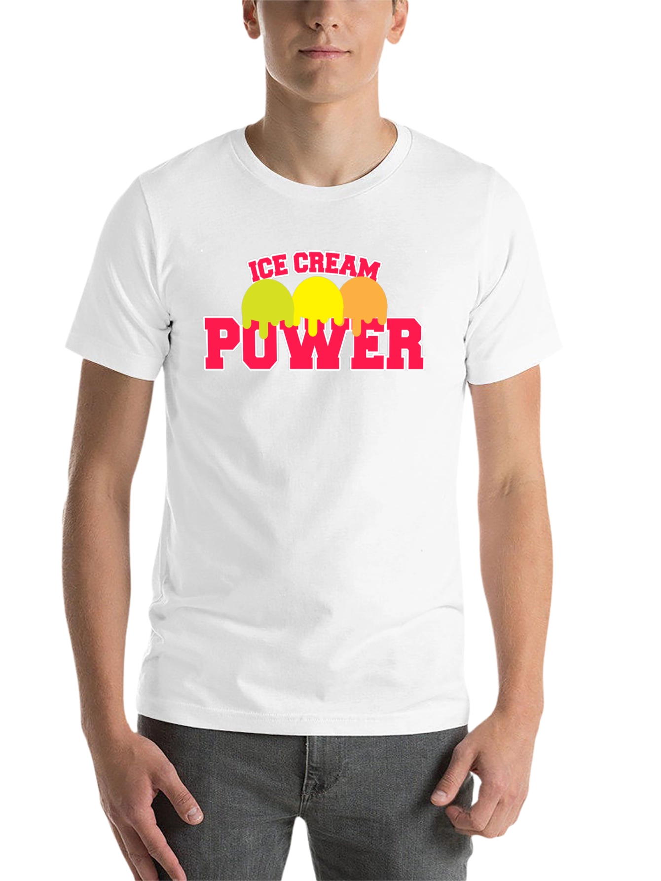 Black Ice Cream Power T-Shirt - Black Crew Neck Tee view 14