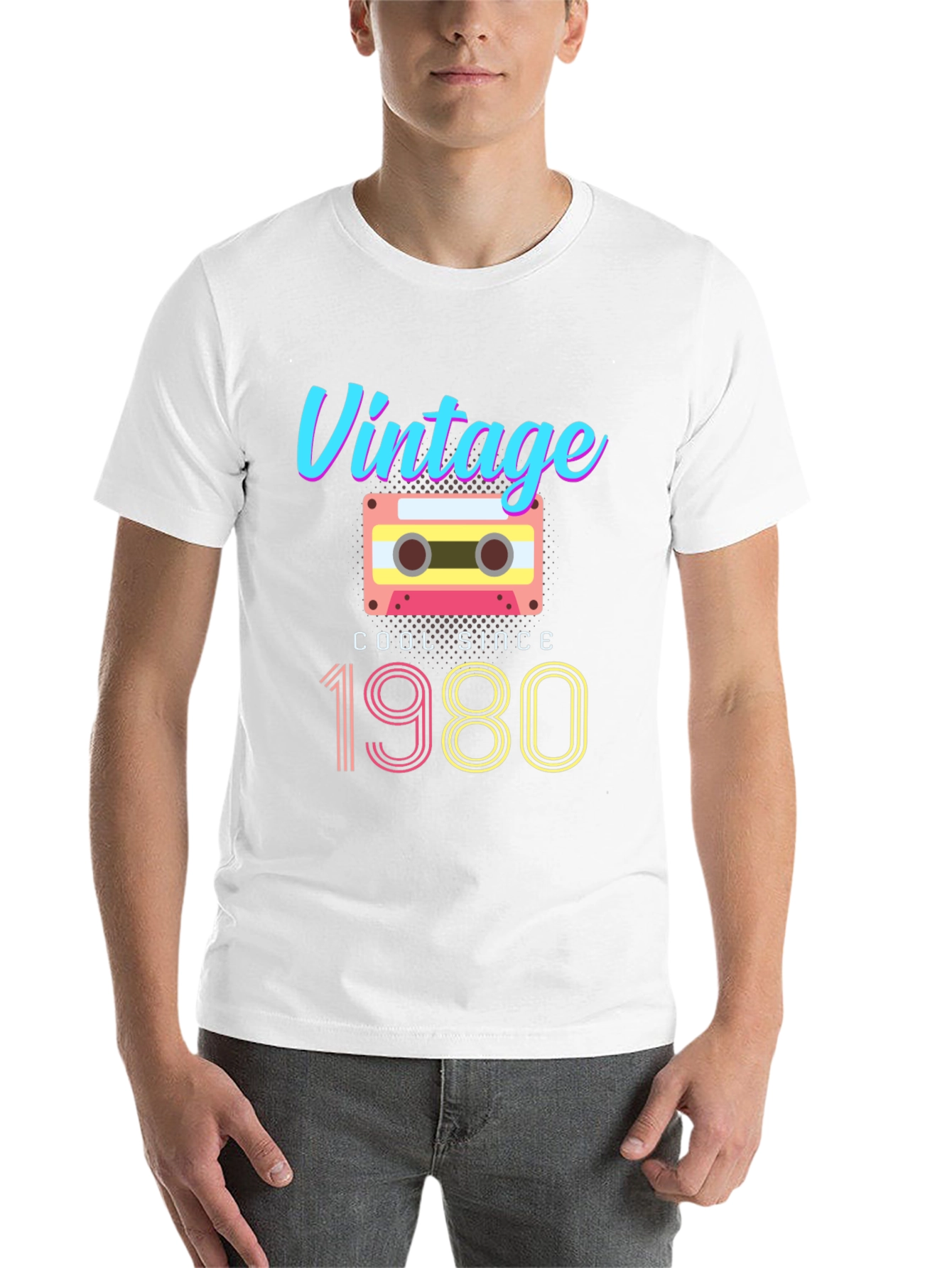 Black Vintage 1980 Cassette T-Shirt view 14